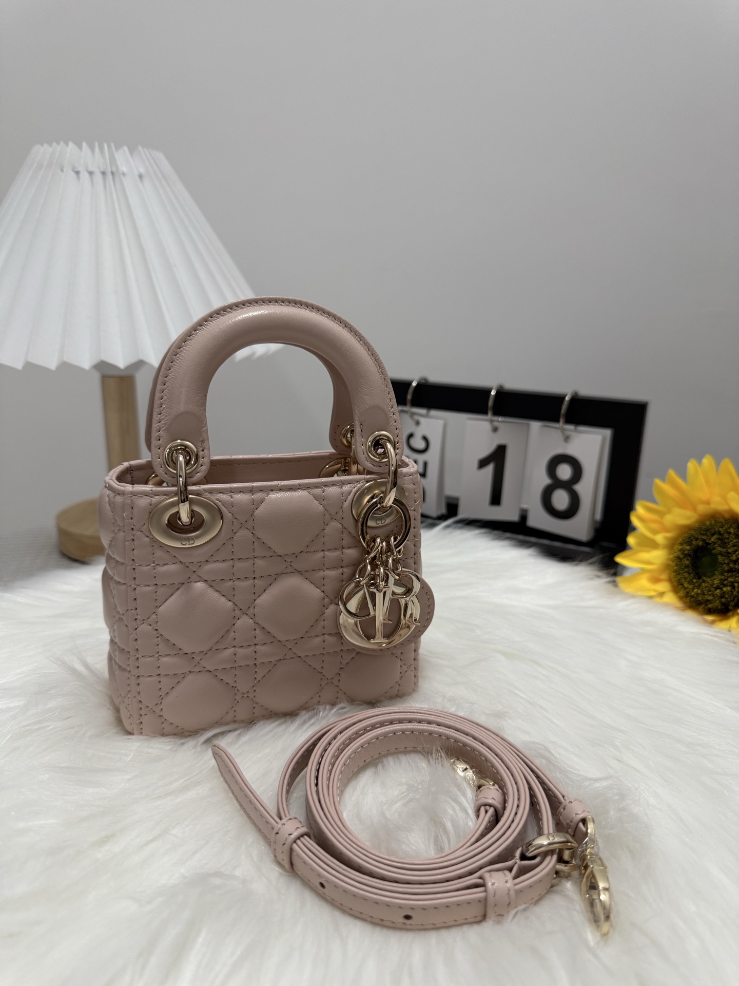 Dior Lady Micro Bag Rose Pink Lambskin Iconic Letter Charms 12x10x5cm 9 i1747582244895 9917 0 7