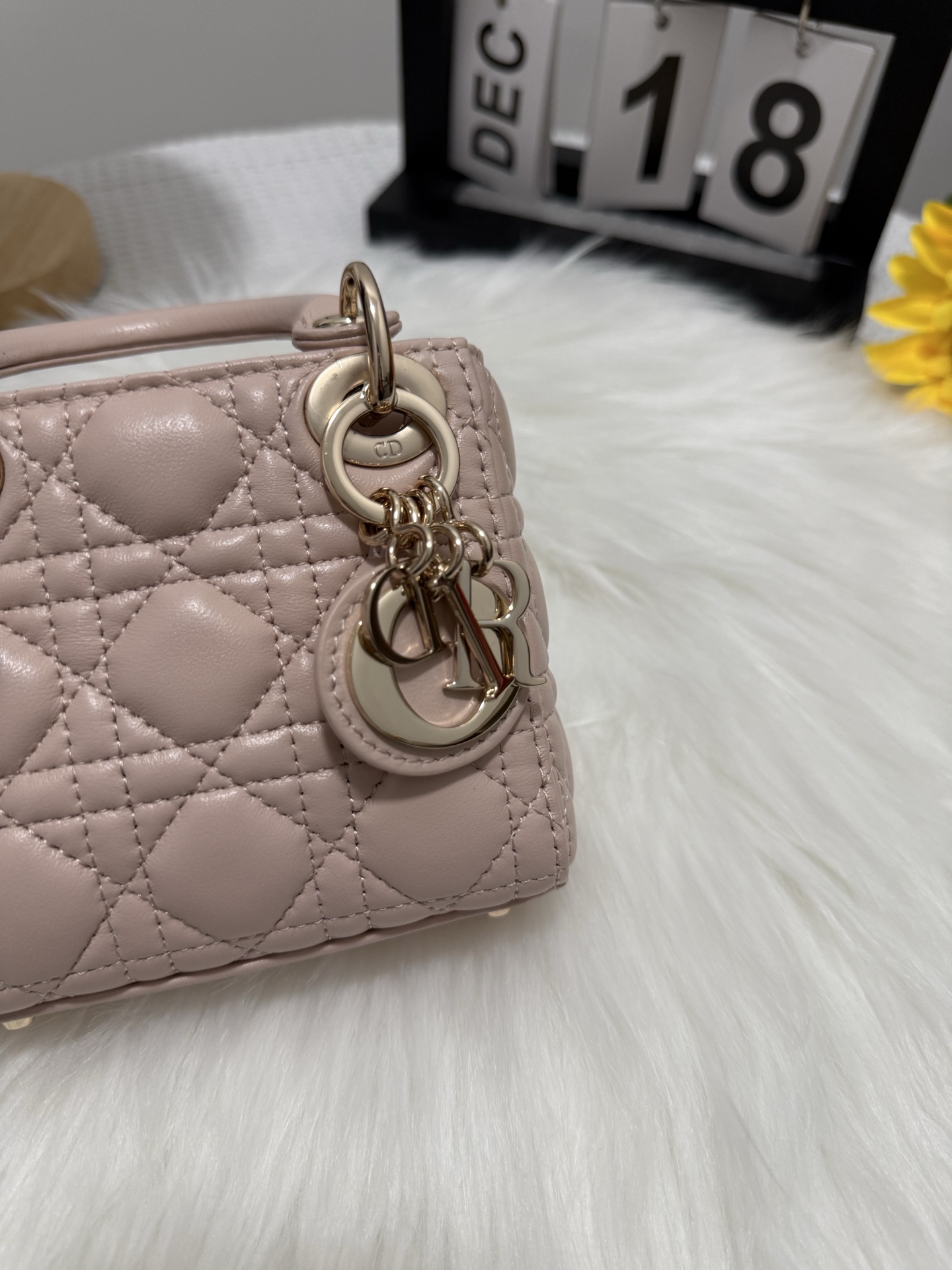 Dior Lady Micro Bag Rose Pink Lambskin Iconic Letter Charms 12x10x5cm 7 i1747582244960 5463 0 5