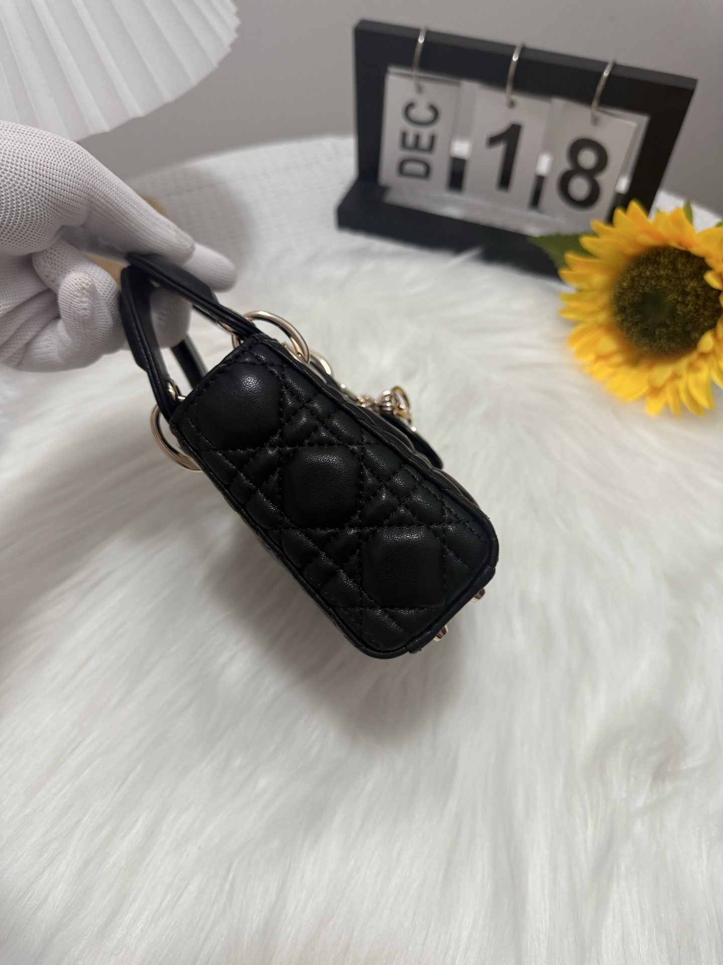Lady Micro Bag, Black Lambskin Mini Bag, Cute & Stylish, 12x10x5cm 2 i1747582320895 2605 0 1