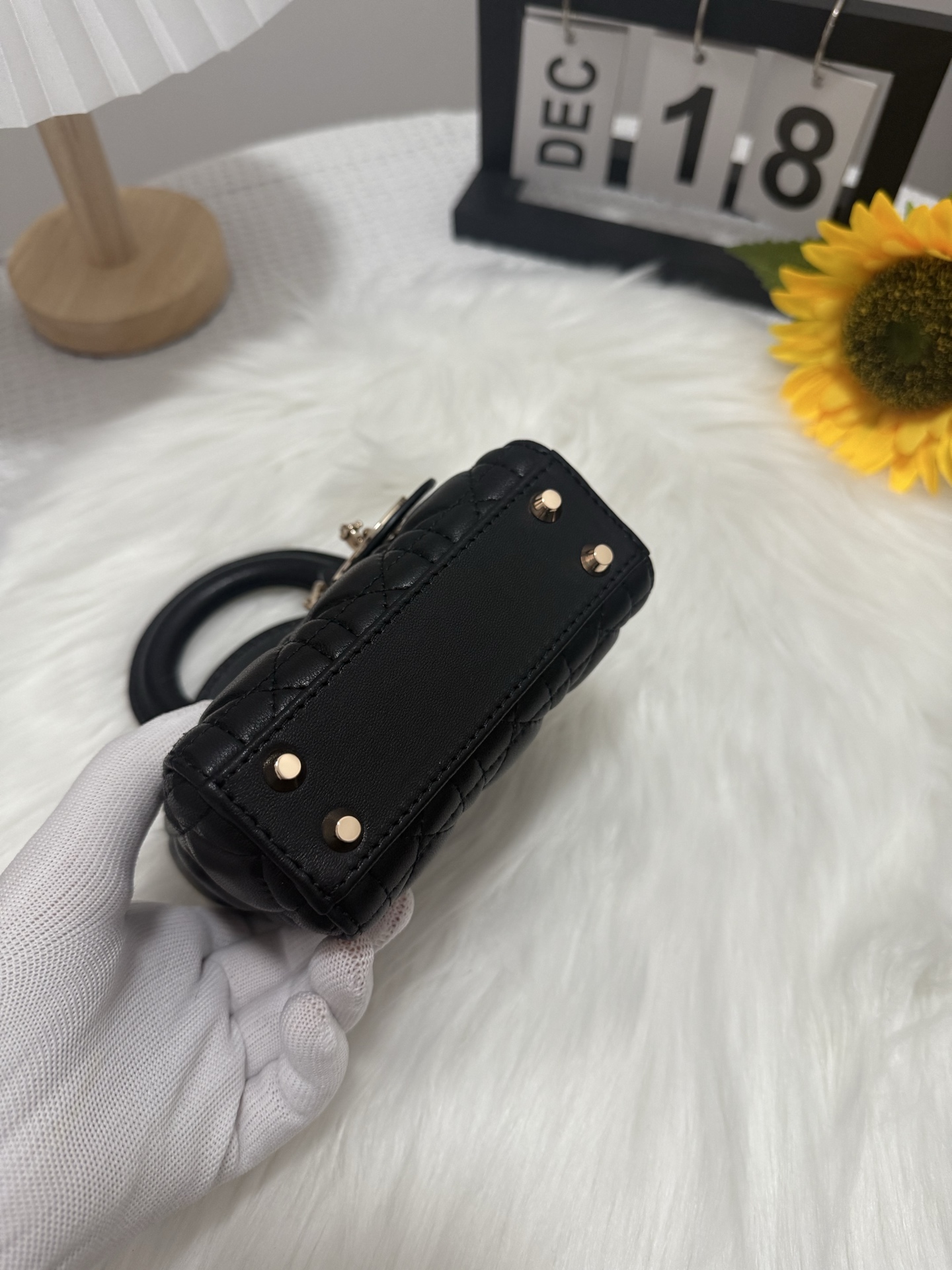 Lady Micro Bag, Black Lambskin Mini Bag, Cute & Stylish, 12x10x5cm 4 i1747582320955 3286 0 3