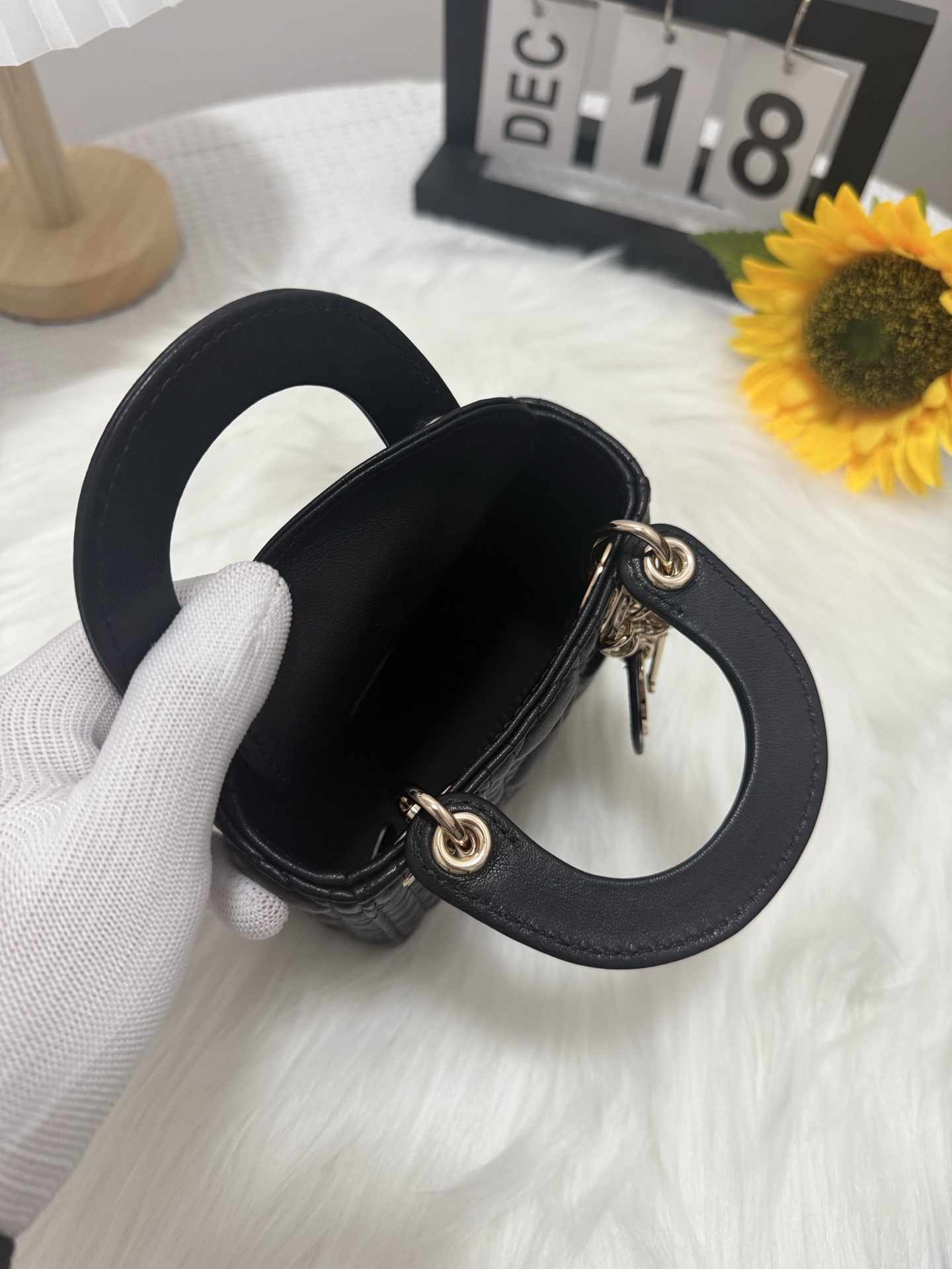 Lady Micro Bag, Black Lambskin Mini Bag, Cute & Stylish, 12x10x5cm 6 i1747582322131 7747 0 5
