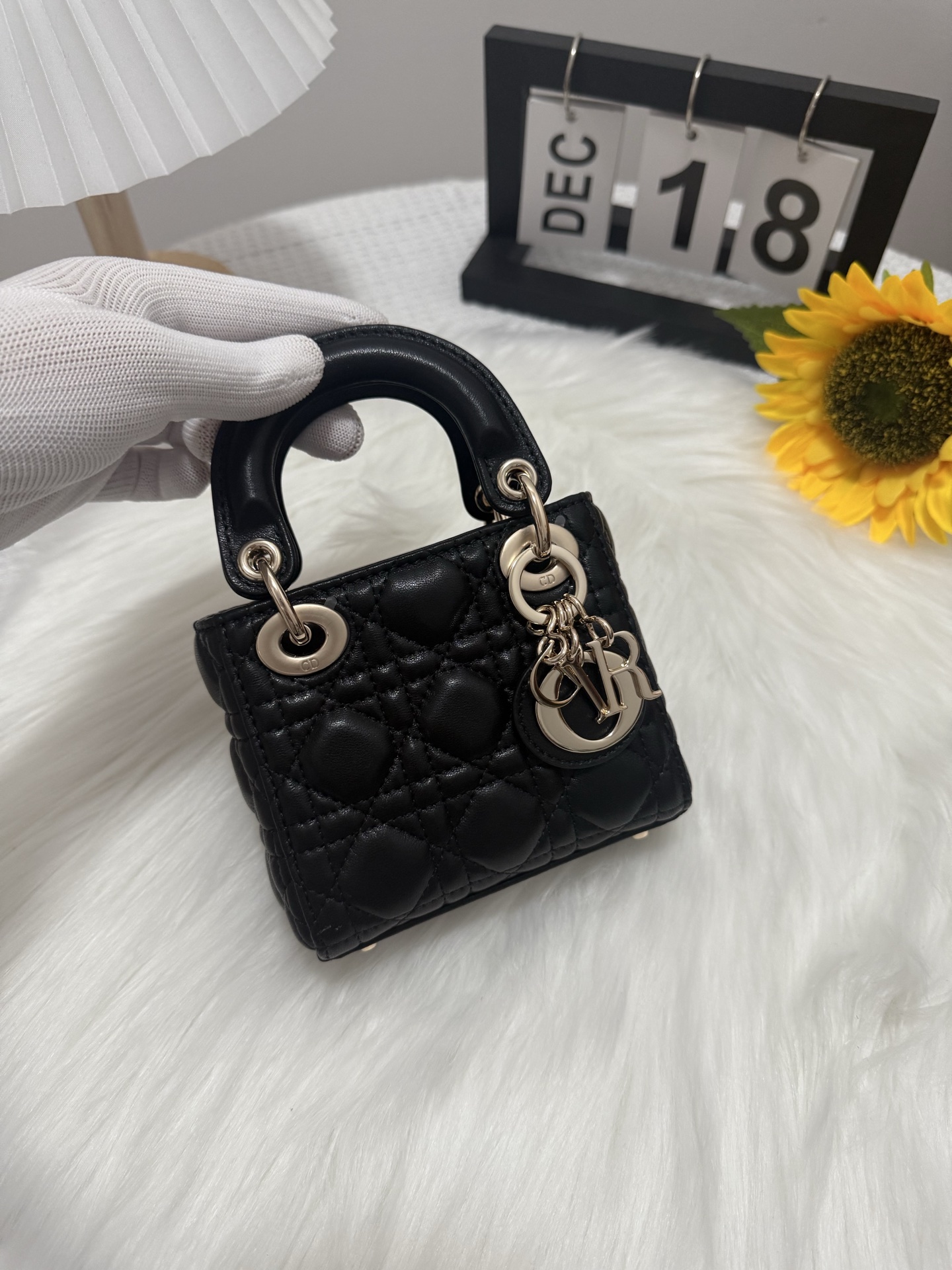 Lady Micro Bag, Black Lambskin Mini Bag, Cute & Stylish, 12x10x5cm 1 i1747582322171 2332 0 0
