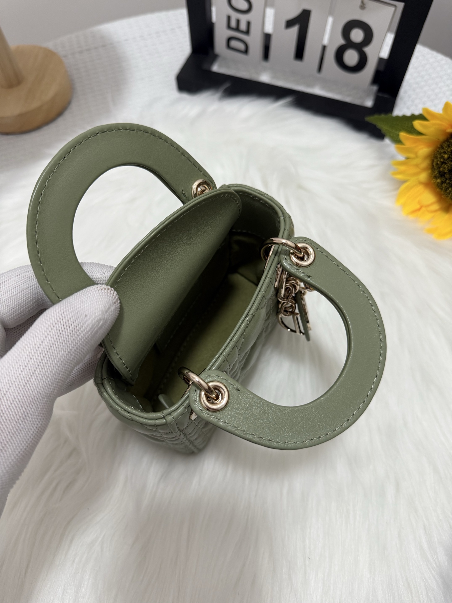 Dior Lady Micro Bag Lambskin Mint Green - Iconic Design, Compact Size 7 i1747582370939 5529 0 5