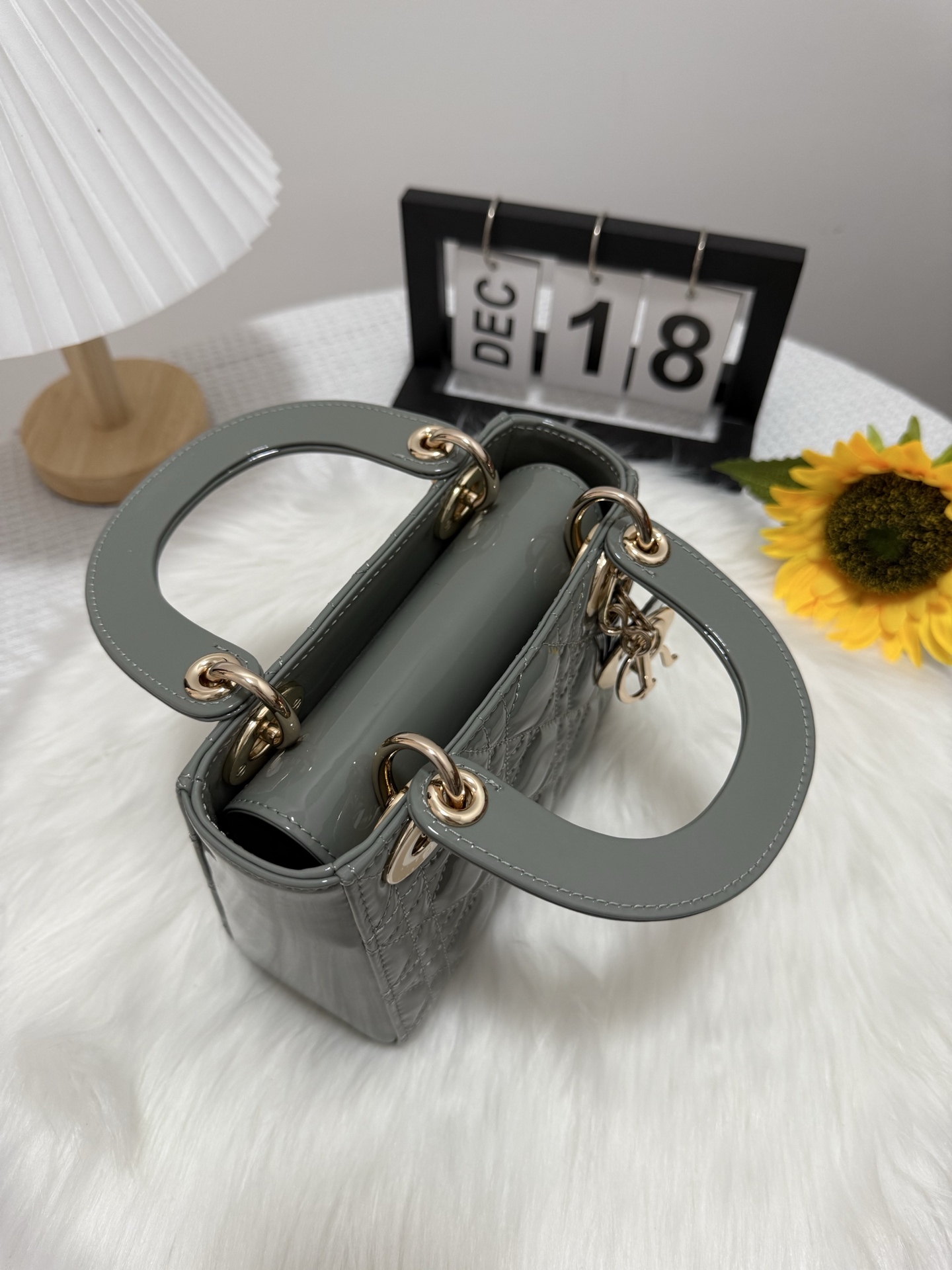 Dior Lady Dior Mini Bag - Rock Gray Patent Leather 5 i1747582591031 847 0 4