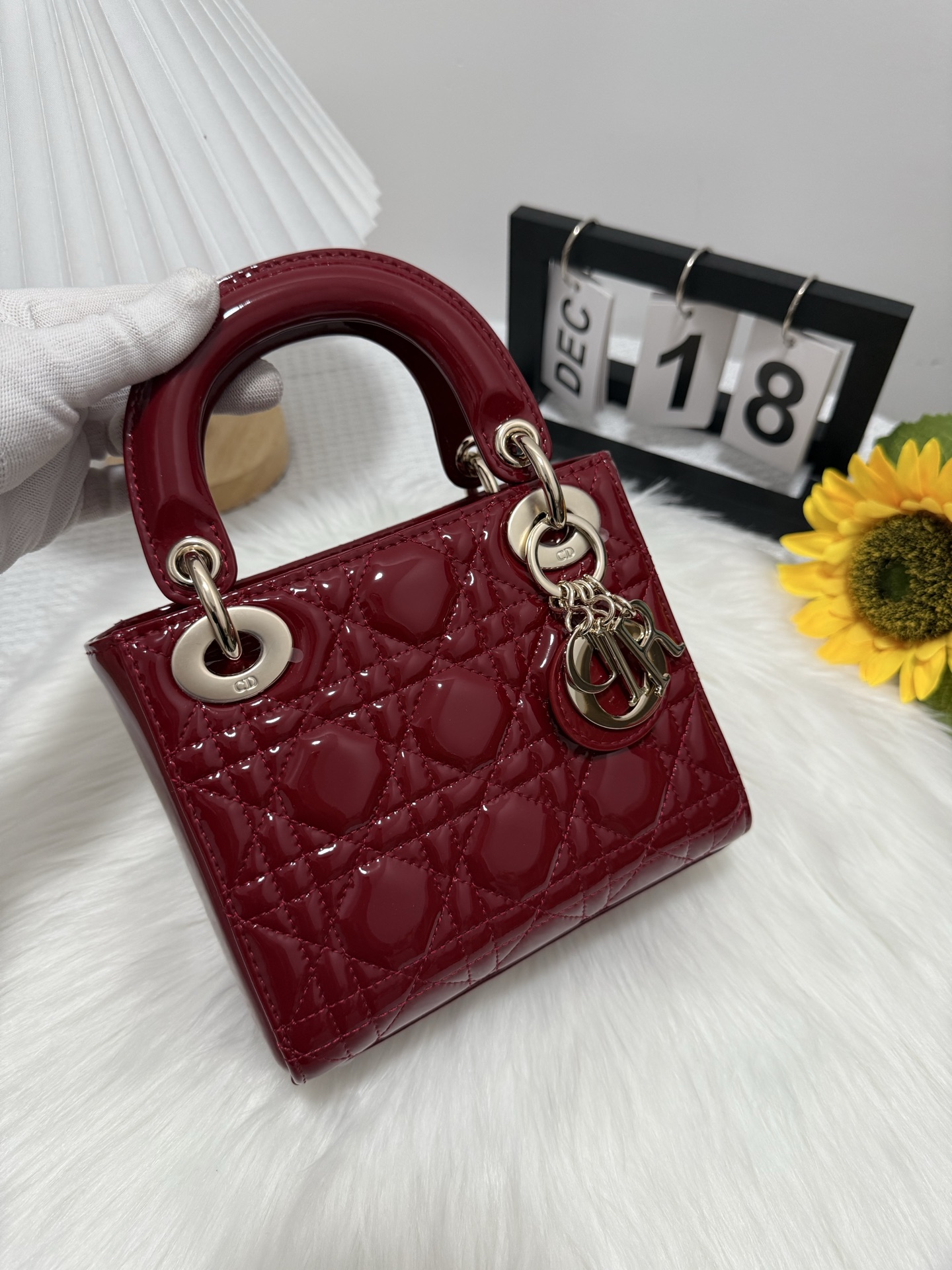Dior Lady Dior Mini Bag Cherry Red Patent Leather with Charms 1 i1747582642108 6416 0 0