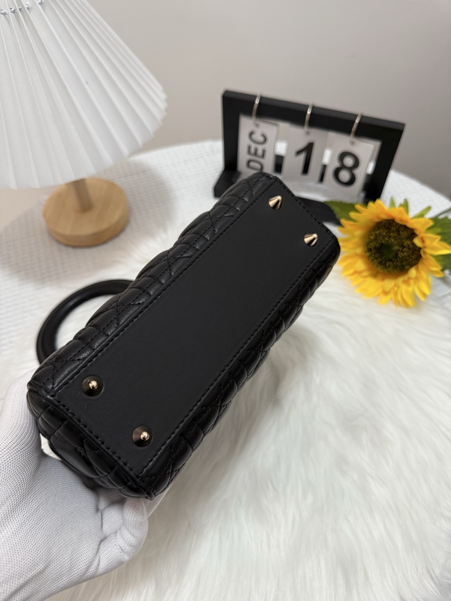 Elegant Lady Dior Mini Bag - Black Lambskin with Cannage Stitching 5 i1747583243925 5683 0 3