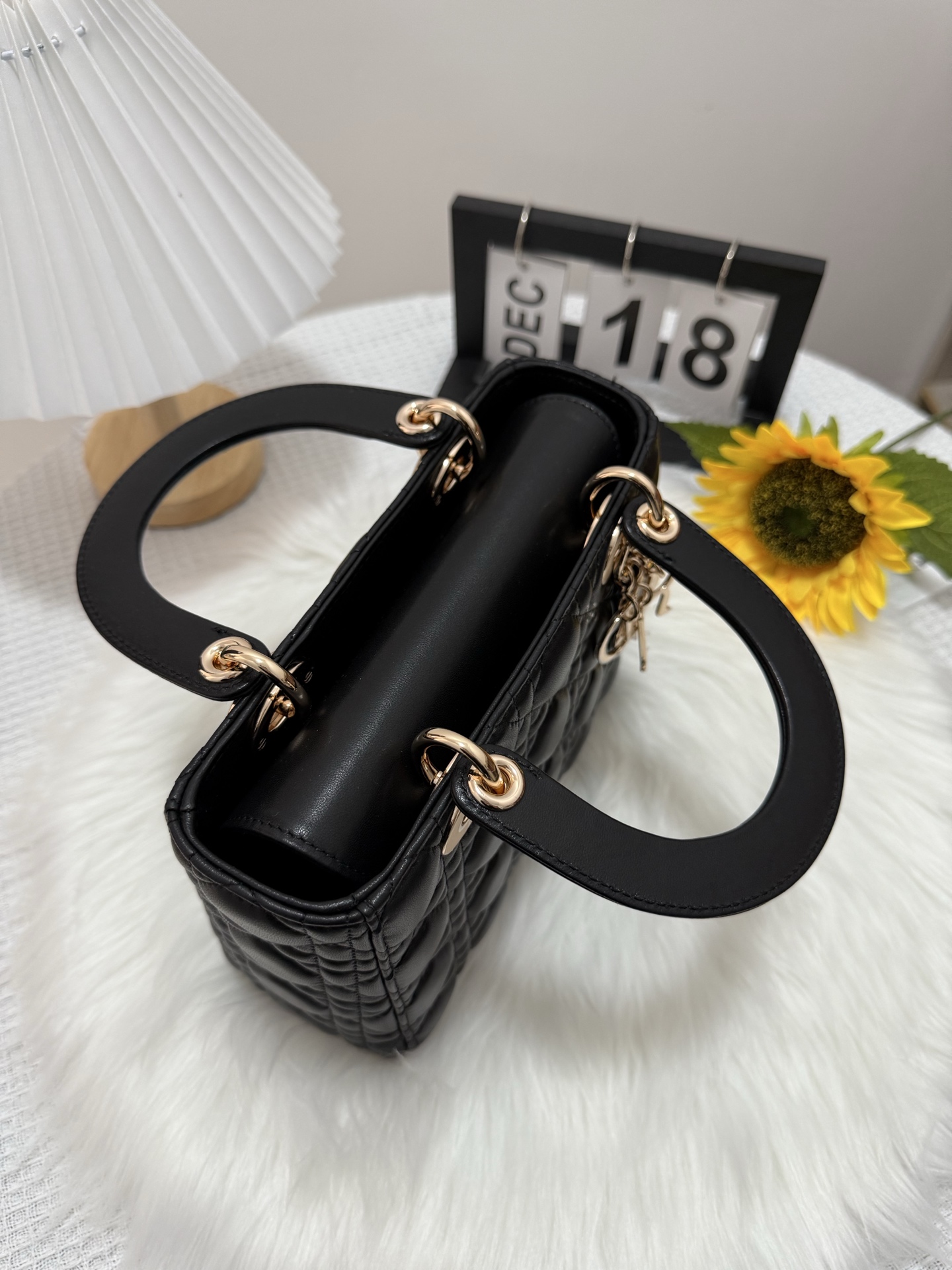 Elegant Lady Dior Mini Bag - Black Lambskin with Cannage Stitching 6 i1747583245138 1980 0 4