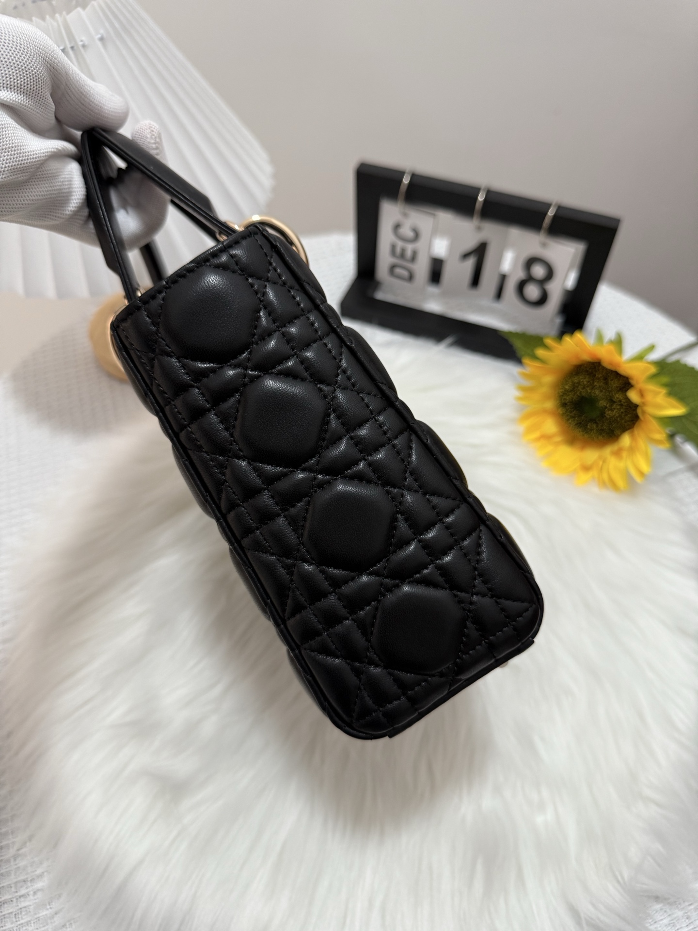 Elegant Lady Dior Mini Bag - Black Lambskin with Cannage Stitching 3 i1747583245142 3488 0 1