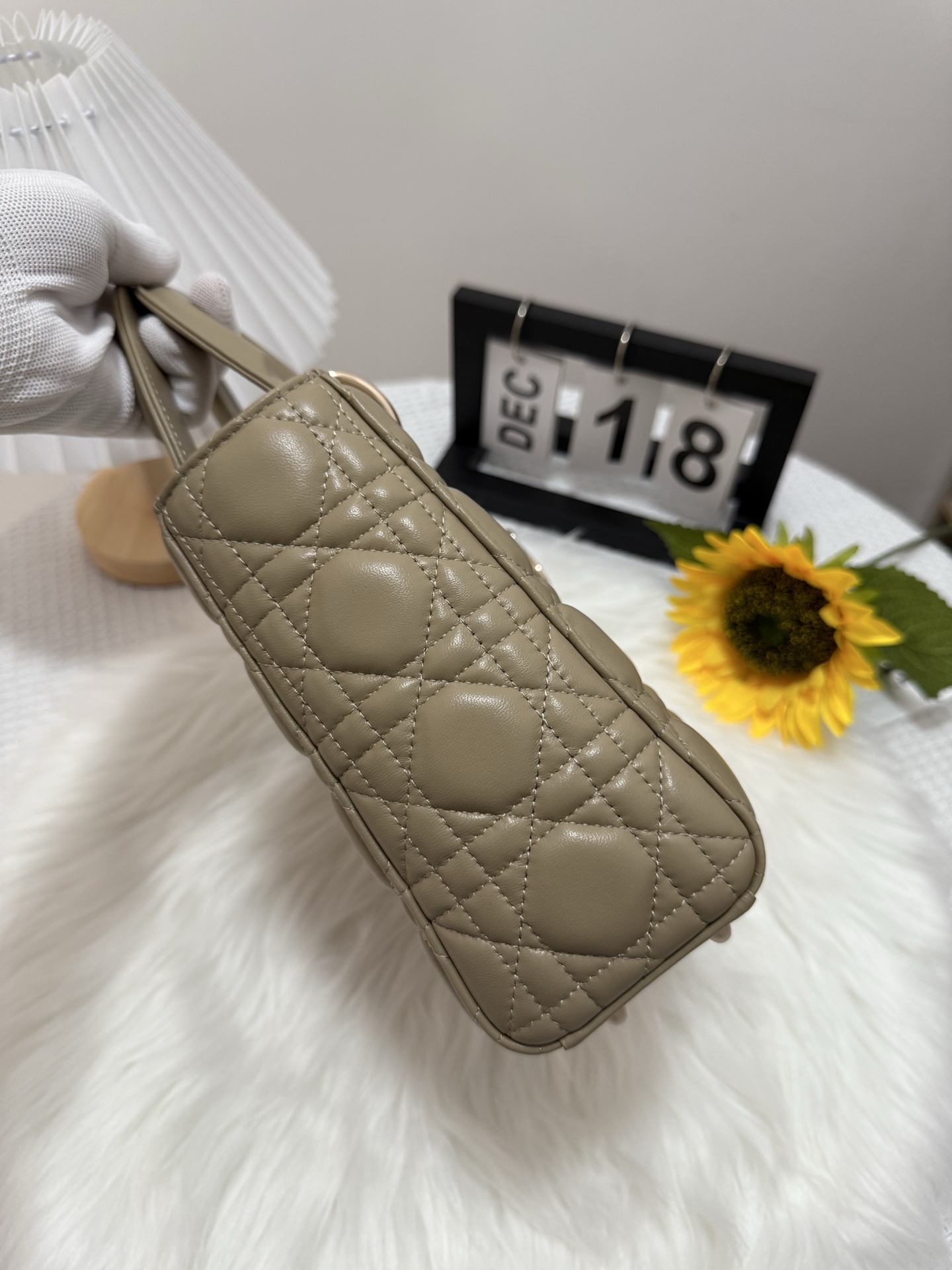 Lady Diorr Handbag, Nude-Tone Lambskin, Gold Hardware, Iconic Design 20 x 17 x 8 cm 3 i1747583614235 3538 0 1