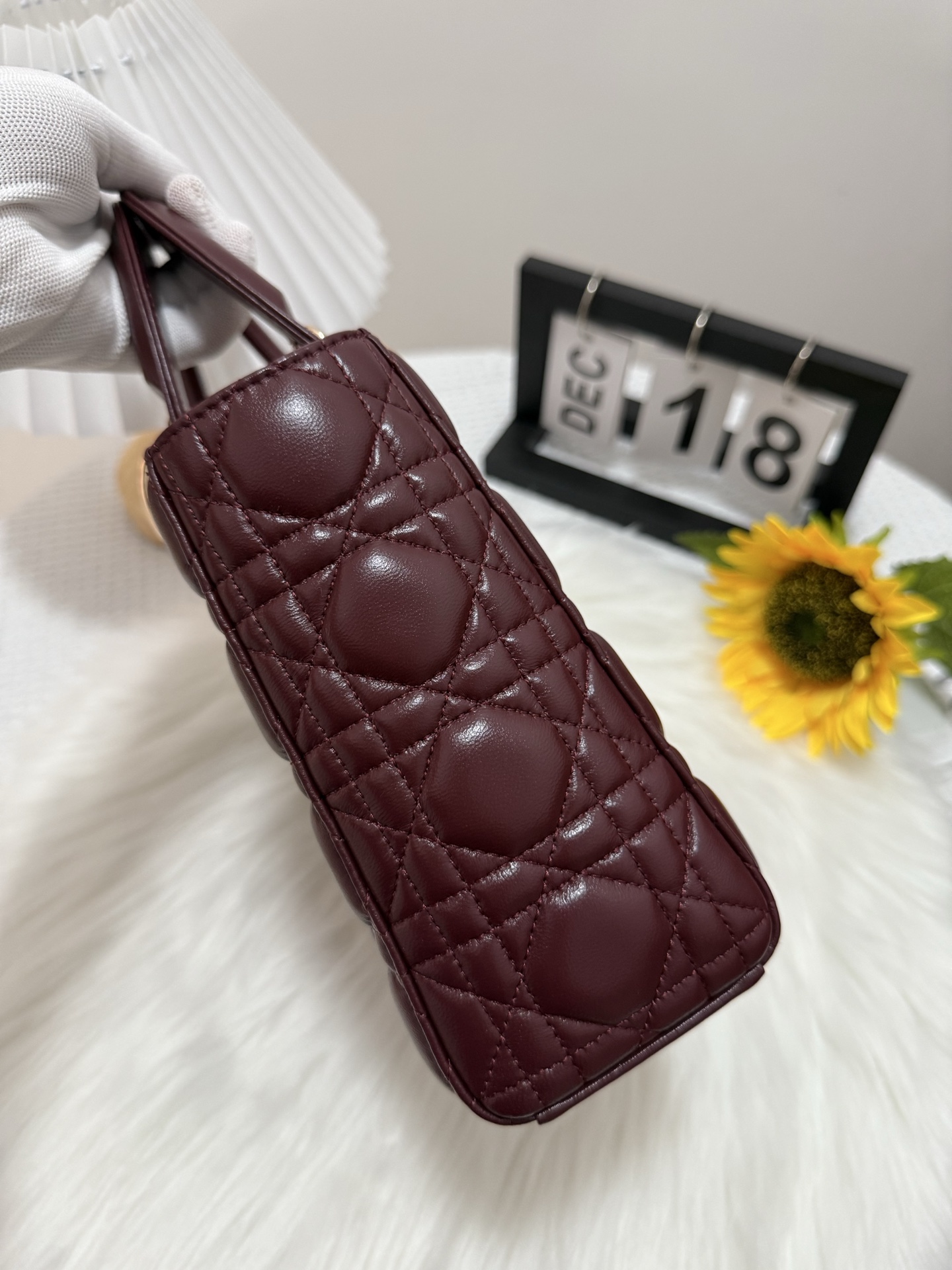 Elegant Lady Diorr Handbag in Wine Red Lambskin with Cannage Stitching 3 i1747583680749 900 0 1