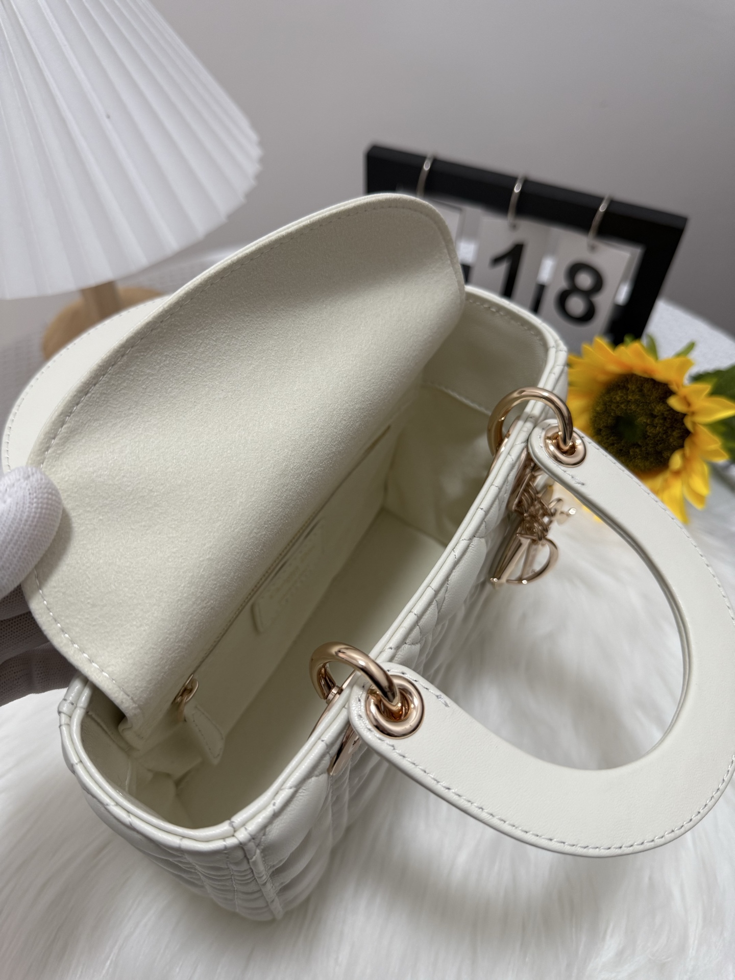 Dior Lady Dior Small Bag White Lambskin with Cannage Stitching 7 i1747583697323 2628 0 5