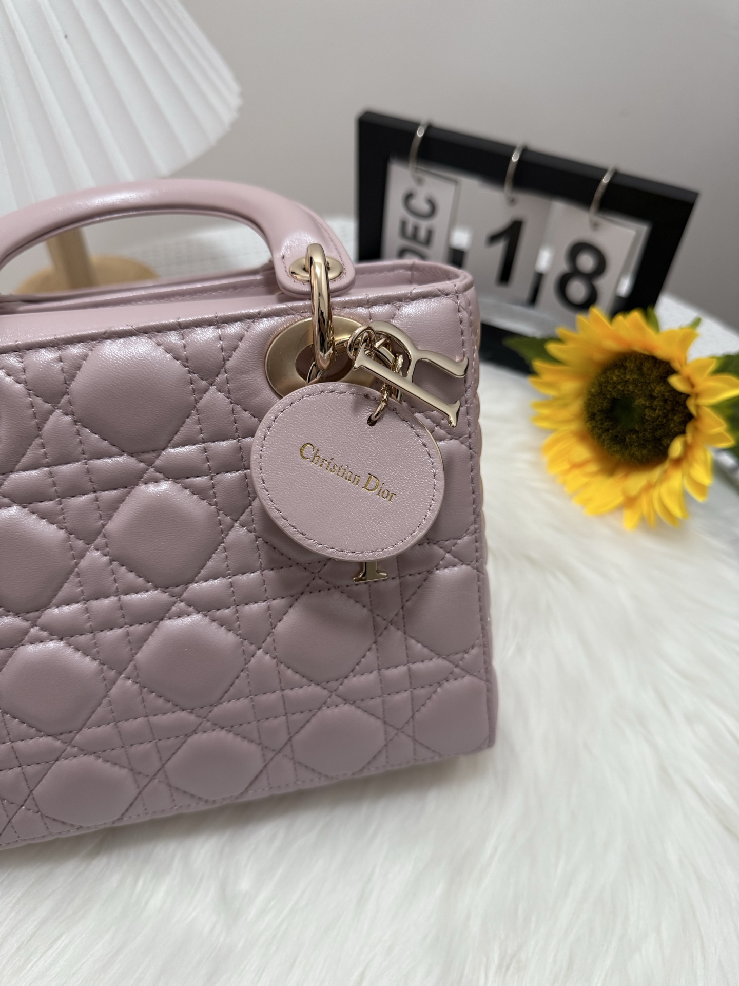 Lady Dior Mini Bag Quilted Lambskin Powder Pink with D.I.O.R. Charms 9 i1747583717594 4159 0 7