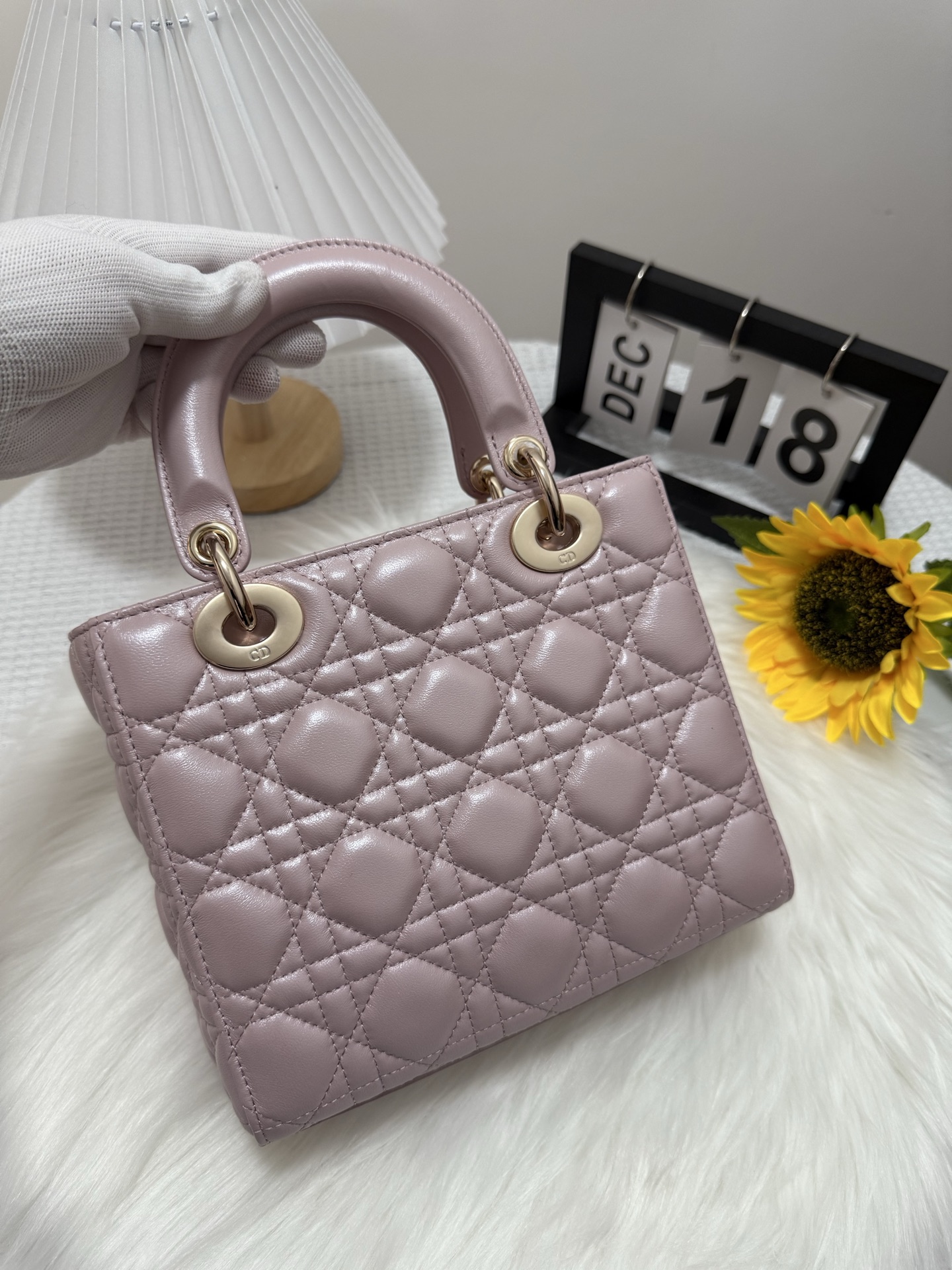 Lady Dior Mini Bag Quilted Lambskin Powder Pink with D.I.O.R. Charms 4 i1747583717662 8493 0 2