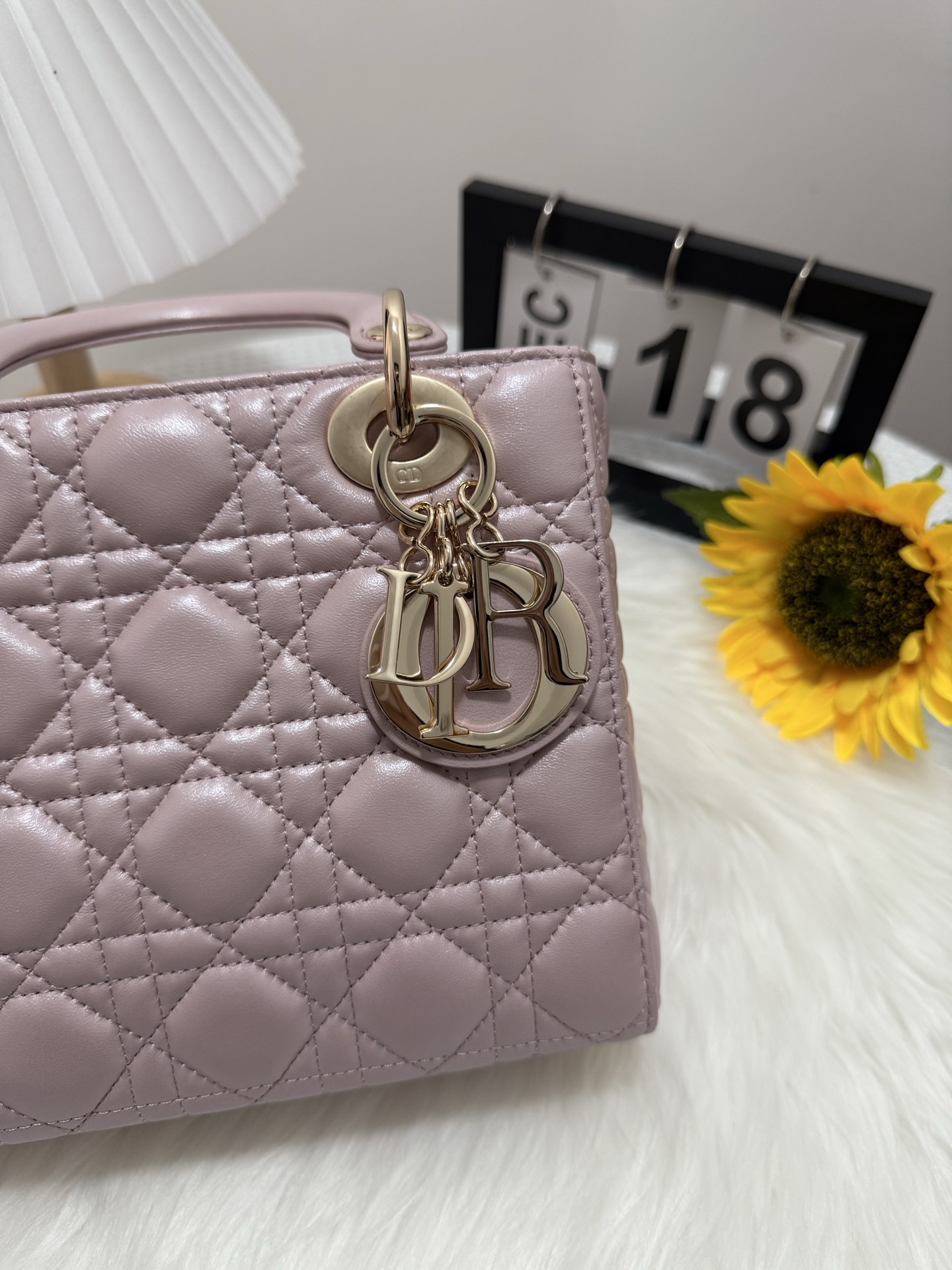Lady Dior Mini Bag Quilted Lambskin Powder Pink with D.I.O.R. Charms 8 i1747583718609 8134 0 6