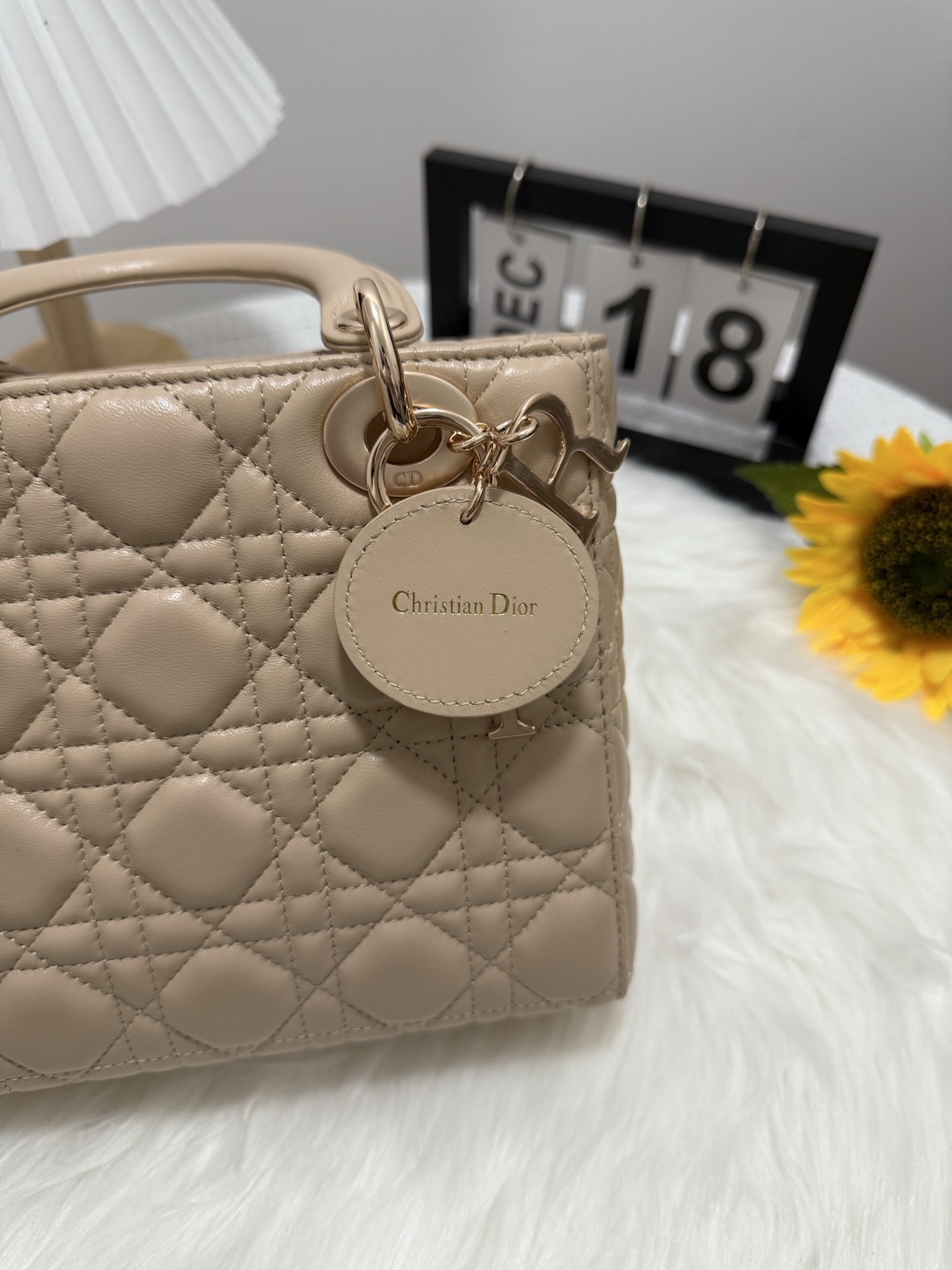 Elegant Lady Dior Bag: Apricot Quilted Leather, Iconic Charm 9 i1747583747285 5678 0 7