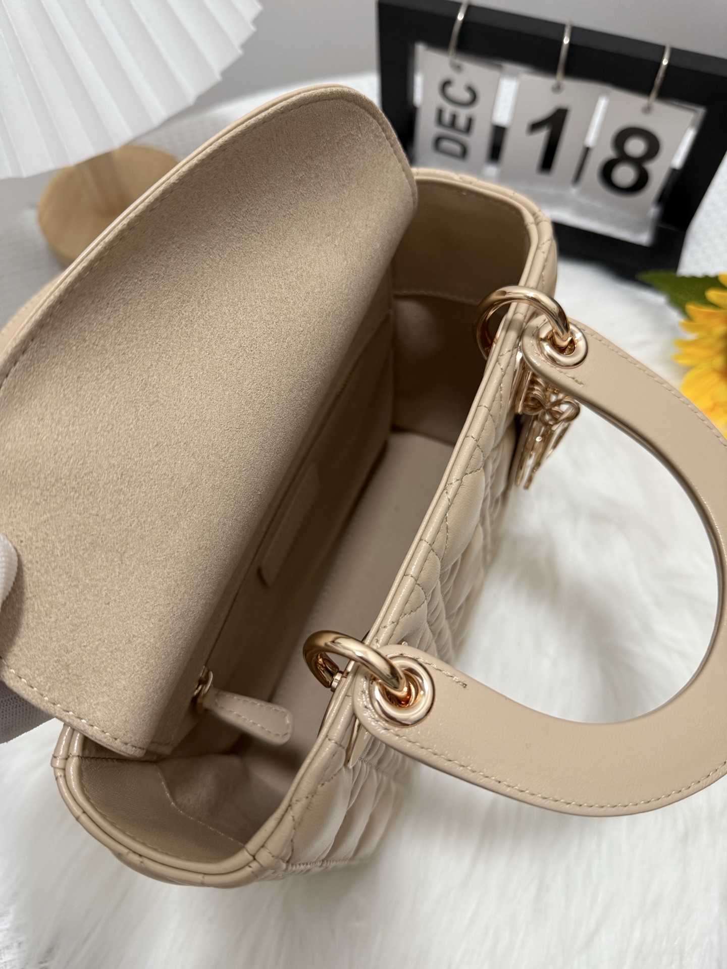 Elegant Lady Dior Bag: Apricot Quilted Leather, Iconic Charm 7 i1747583747377 9323 0 5