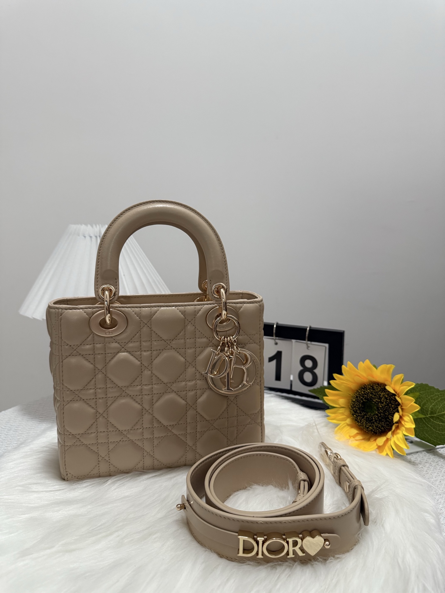 Elegant Lady Dior Bag: Apricot Quilted Leather, Iconic Charm 10 i1747583747390 632 0 8