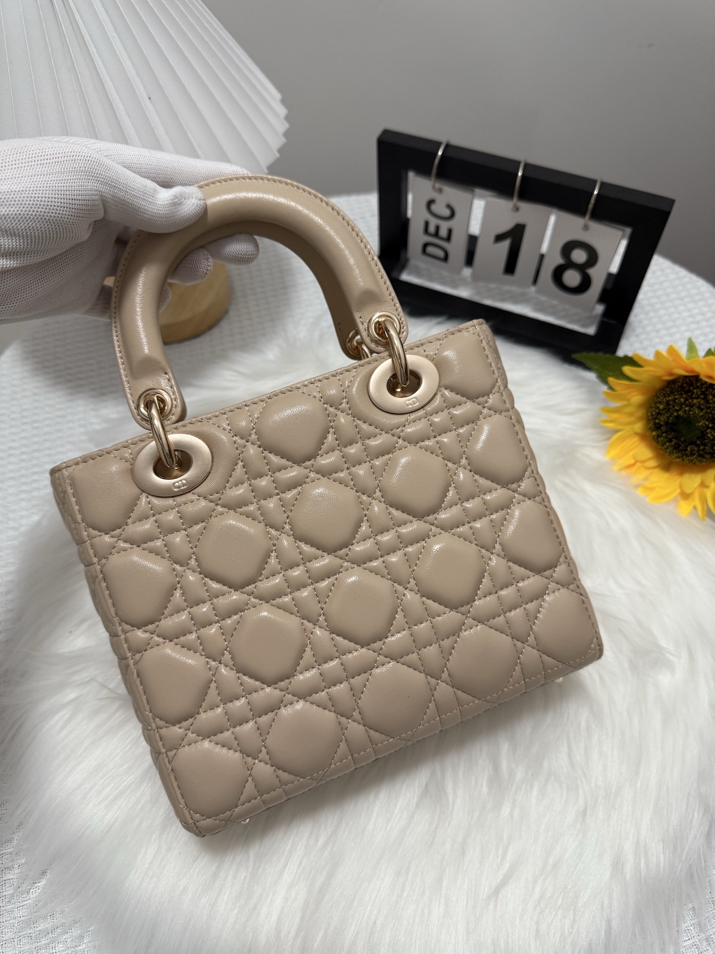 Elegant Lady Dior Bag: Apricot Quilted Leather, Iconic Charm 4 i1747583747391 2028 0 2