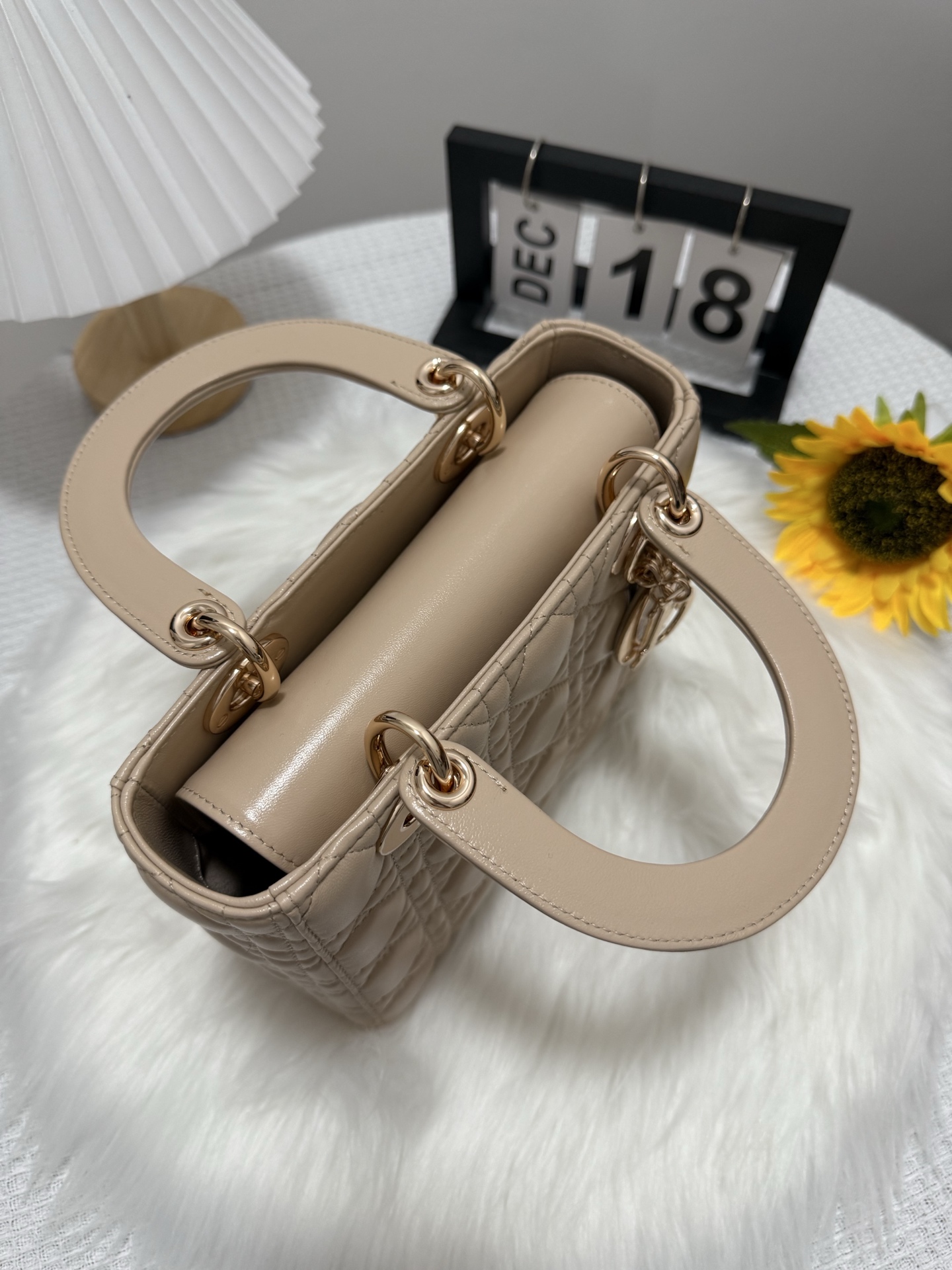 Elegant Lady Dior Bag: Apricot Quilted Leather, Iconic Charm 6 i1747583748442 3928 0 4