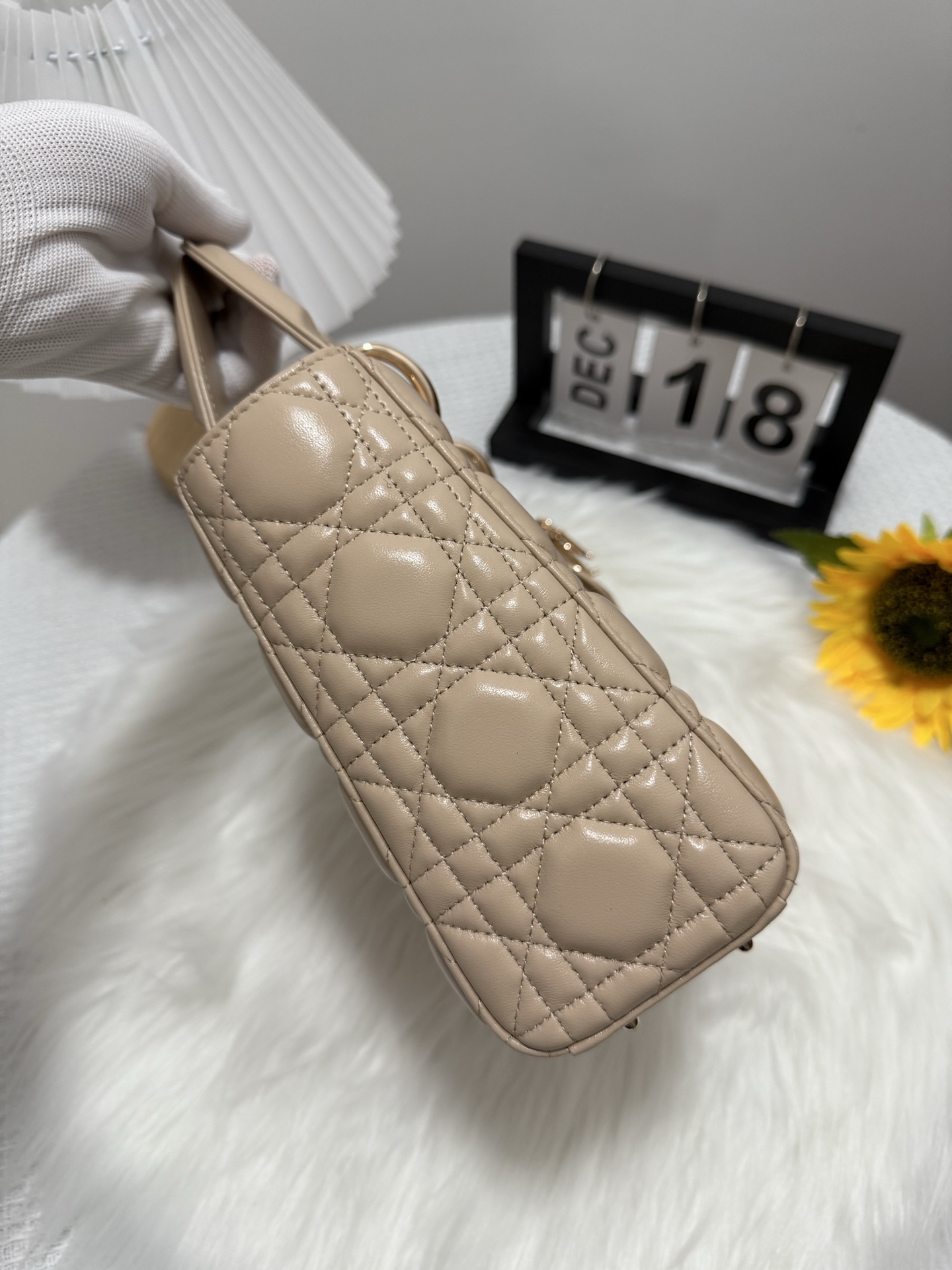 Elegant Lady Dior Bag: Apricot Quilted Leather, Iconic Charm 3 i1747583748526 5529 0 1