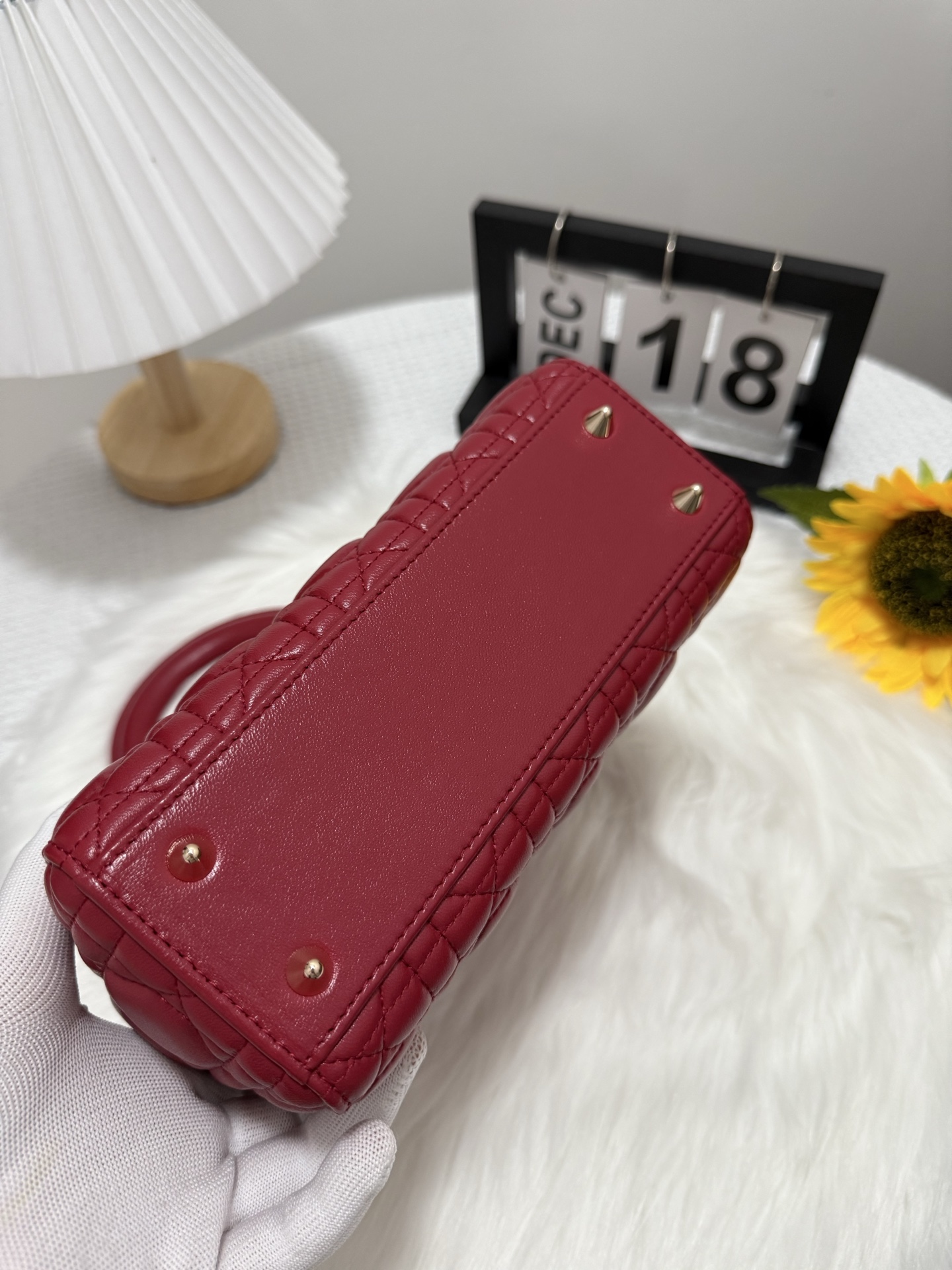 Lady Diorr Cherry Red Small Handbag Iconic Design with D.I.O.R. Charm 5 i1747583764269 5315 0 3