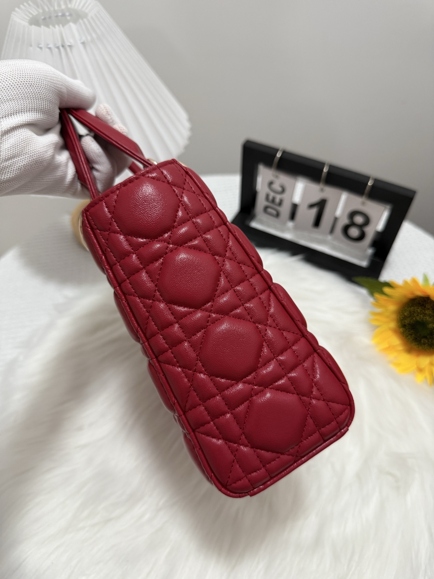 Lady Diorr Cherry Red Small Handbag Iconic Design with D.I.O.R. Charm 3 i1747583764293 7748 0 1