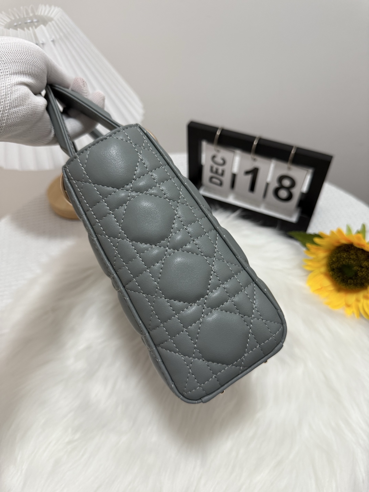 Lady Diorr Small Quilted Gray Leather Handbag With D.I.O.R Charms 2 i1747583870398 8819 0 1