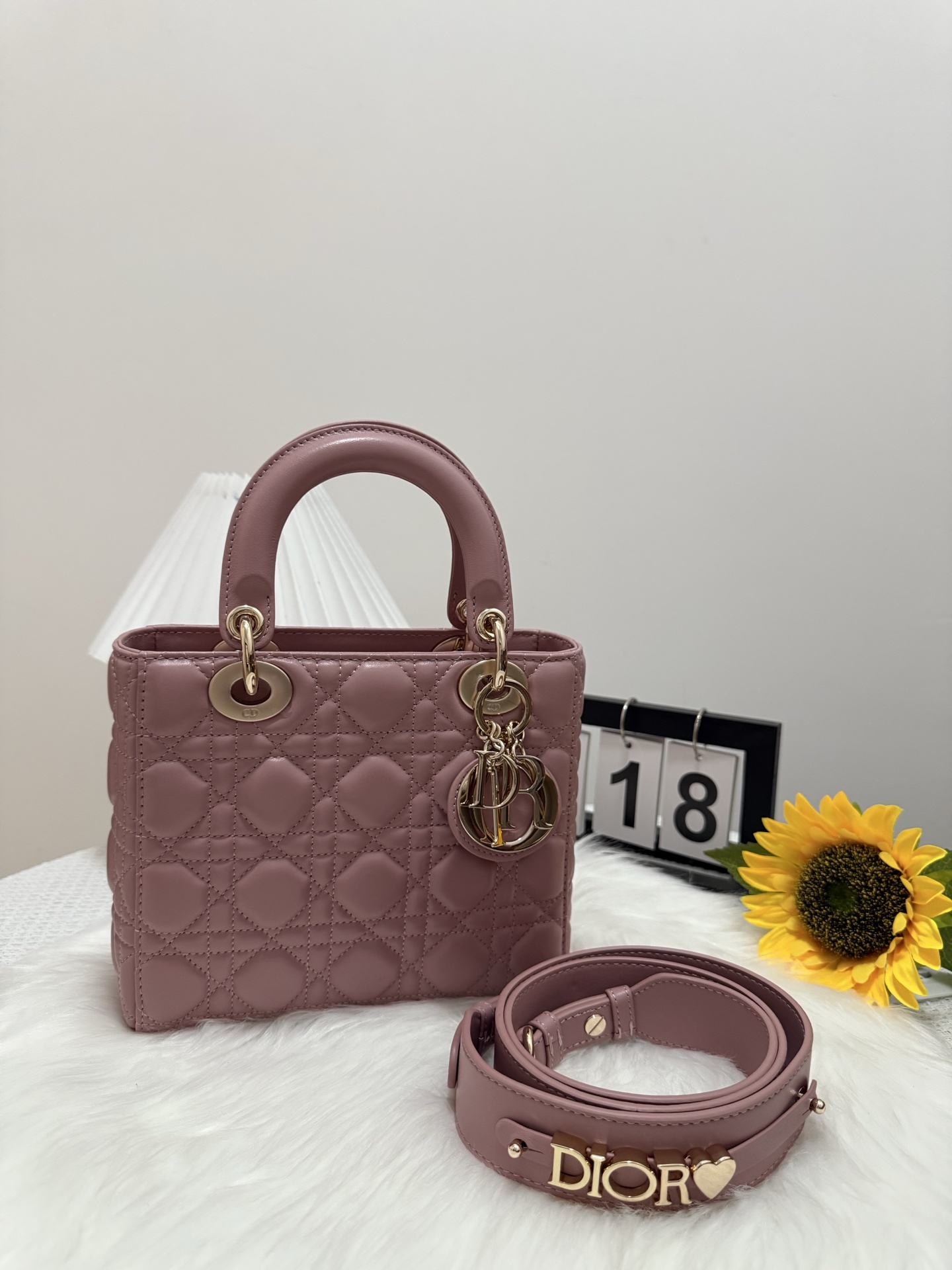 Lady Dior Bag, Four-compartment, Retro Pink Lambskin with D.I.O.R. Charm 10 i1747583901349 5202 0 8