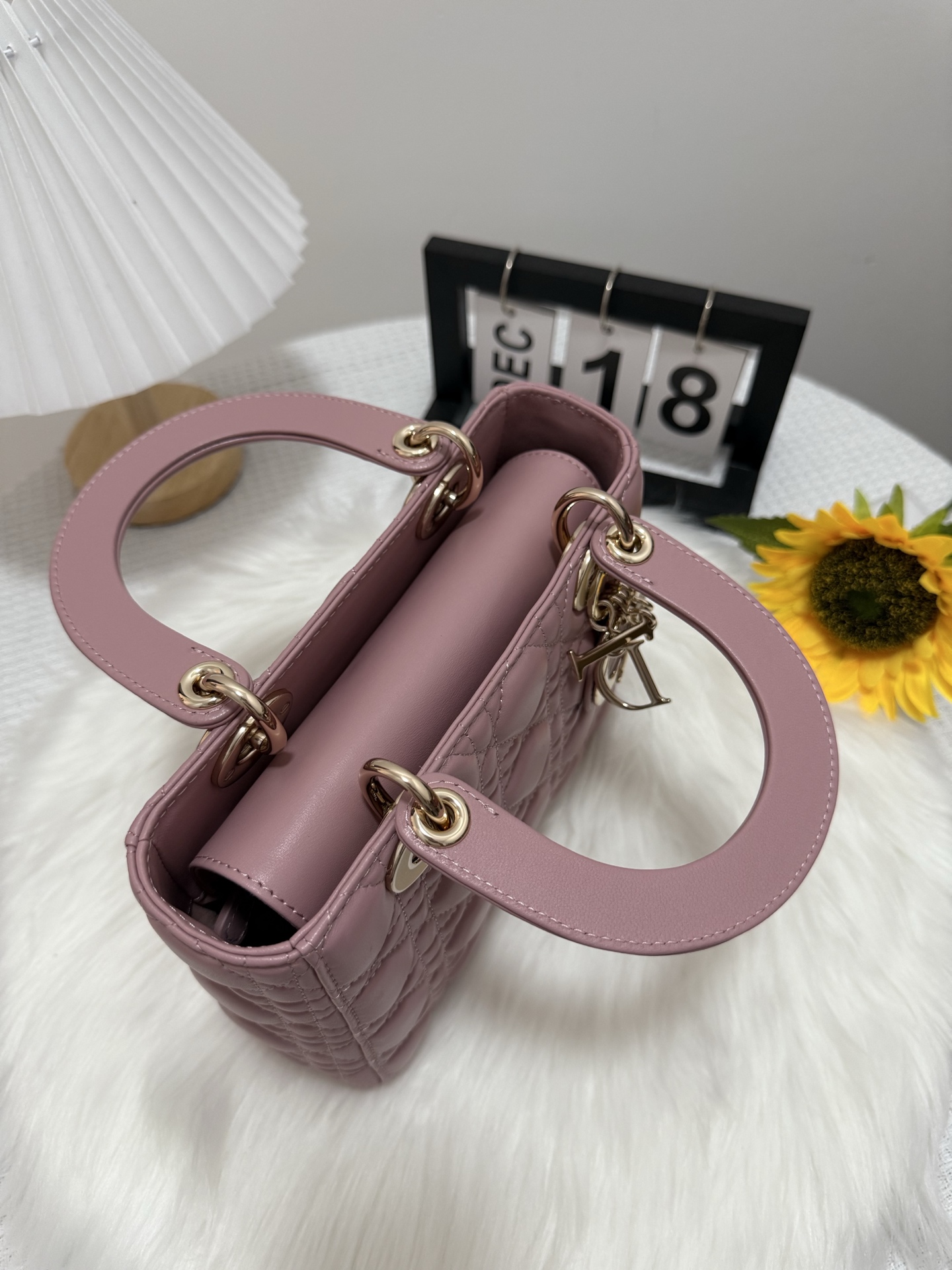 Lady Dior Bag, Four-compartment, Retro Pink Lambskin with D.I.O.R. Charm 6 i1747583902445 4005 0 4