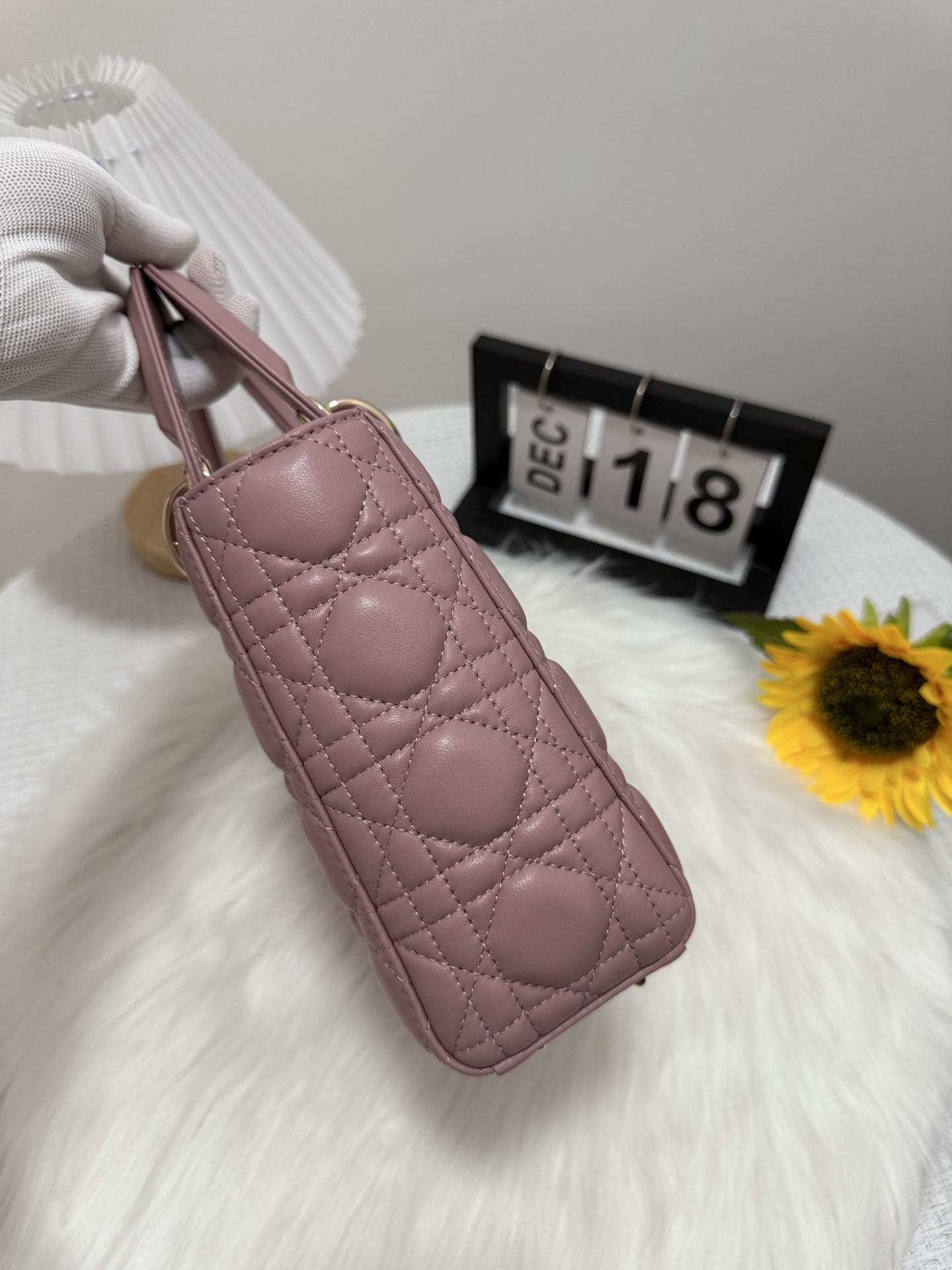Lady Dior Bag, Four-compartment, Retro Pink Lambskin with D.I.O.R. Charm 3 i1747583902453 948 0 1
