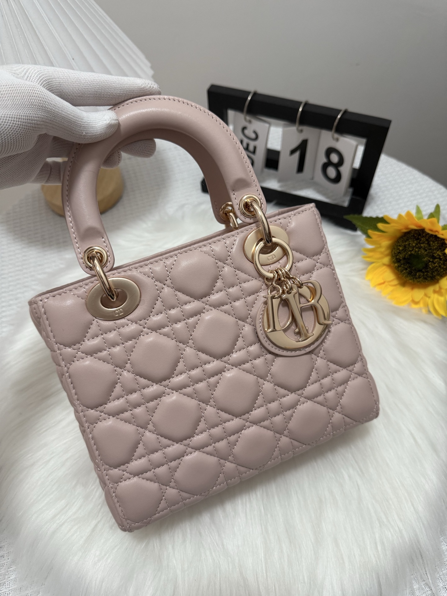 Lady Dior Bag, Lambskin, Top Handle Bag, D.I.O.R. Charm, Blush Pink 2 i1747583931534 872 0 0