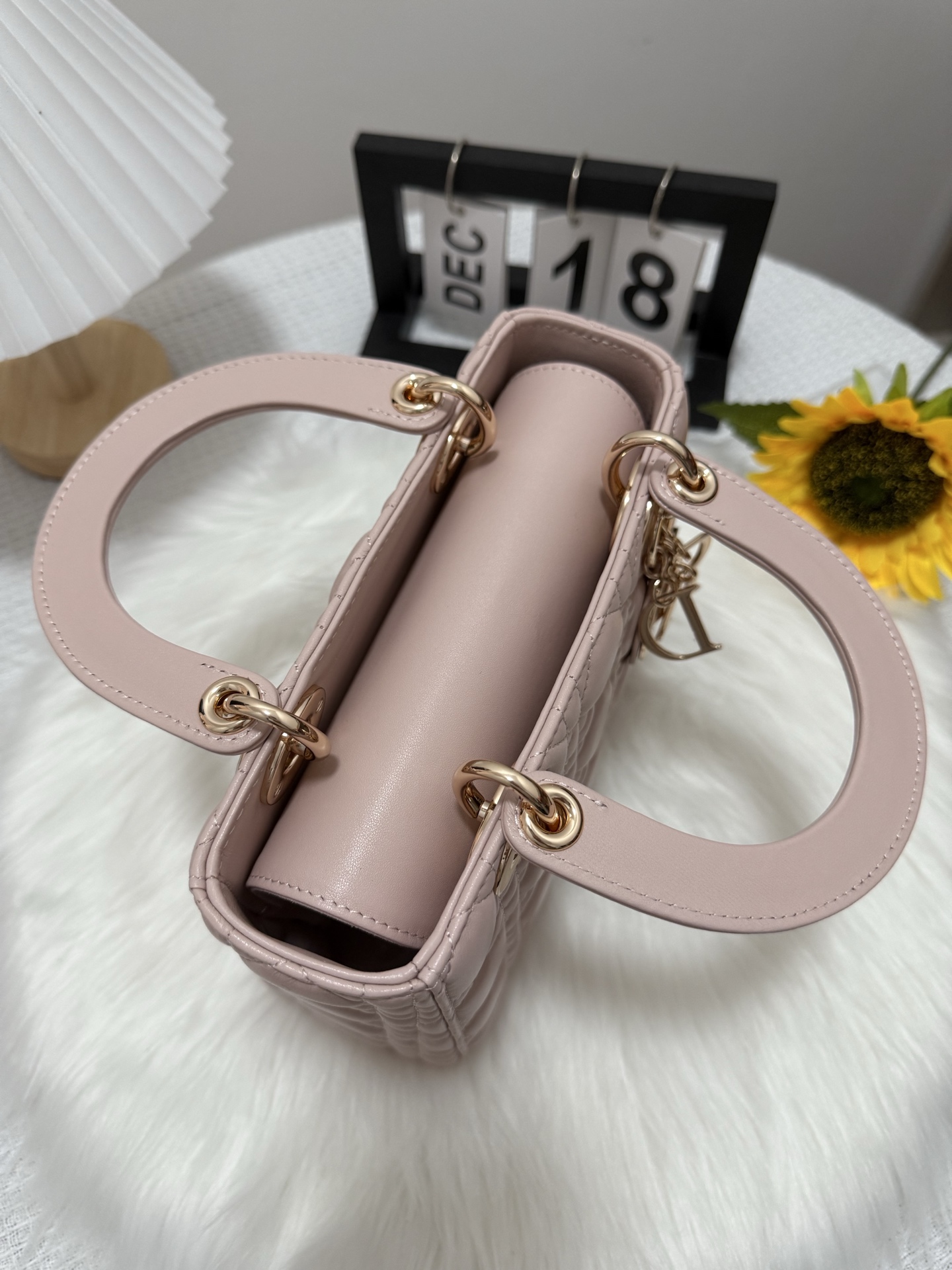 Lady Dior Bag, Lambskin, Top Handle Bag, D.I.O.R. Charm, Blush Pink 6 i1747583931575 1056 0 4