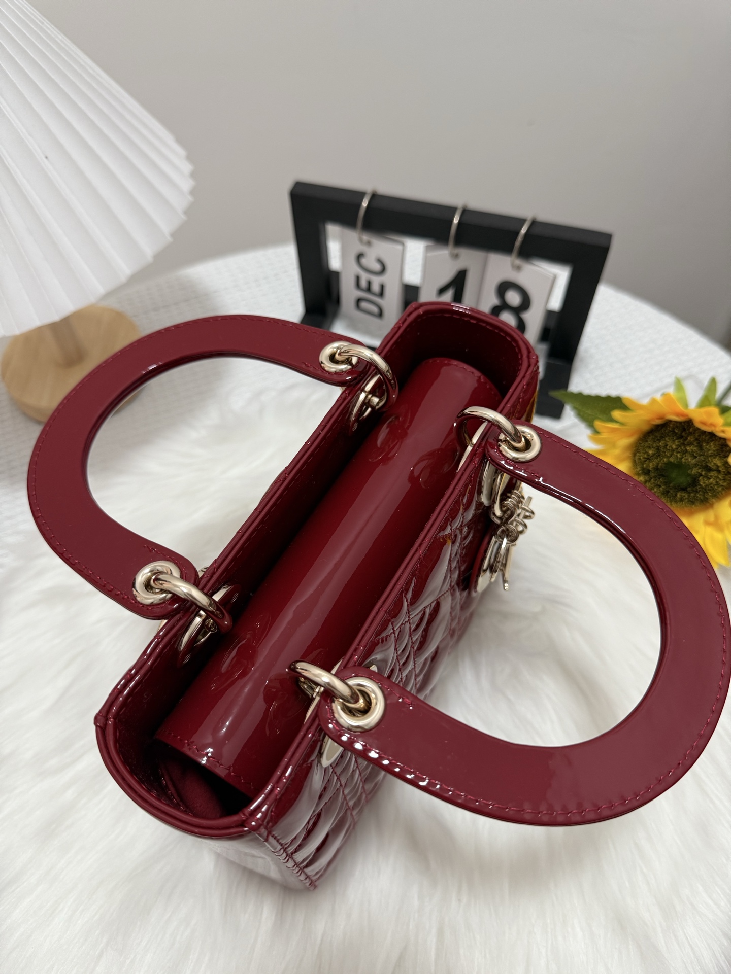 Lady Dior Bag - Cherry Red Patent Leather, Iconic Cannage Stitching, Gold Hardware 5 i1747584168317 3855 0 3