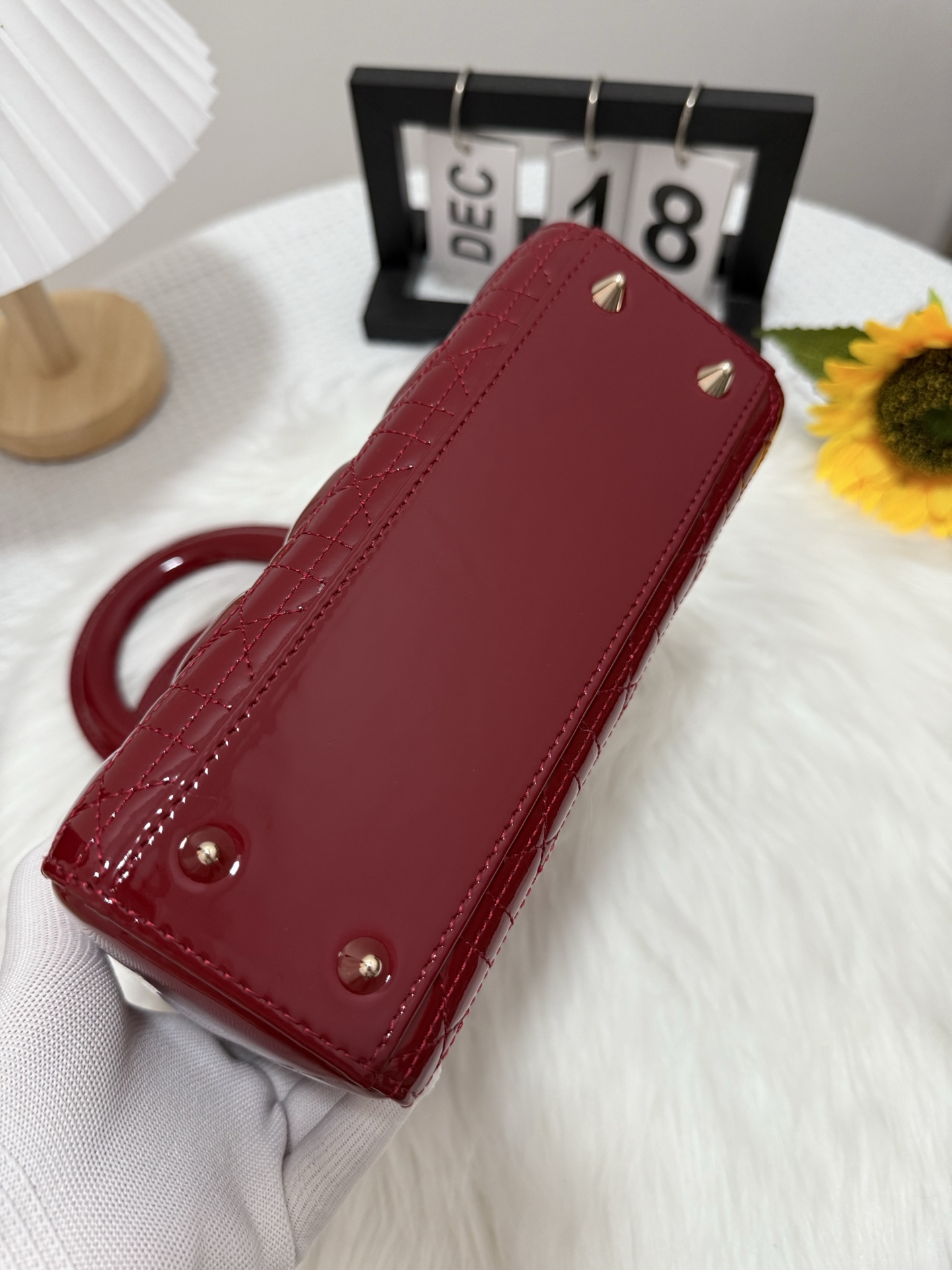 Lady Dior Bag - Cherry Red Patent Leather, Iconic Cannage Stitching, Gold Hardware 7 i1747584168370 6710 0 5