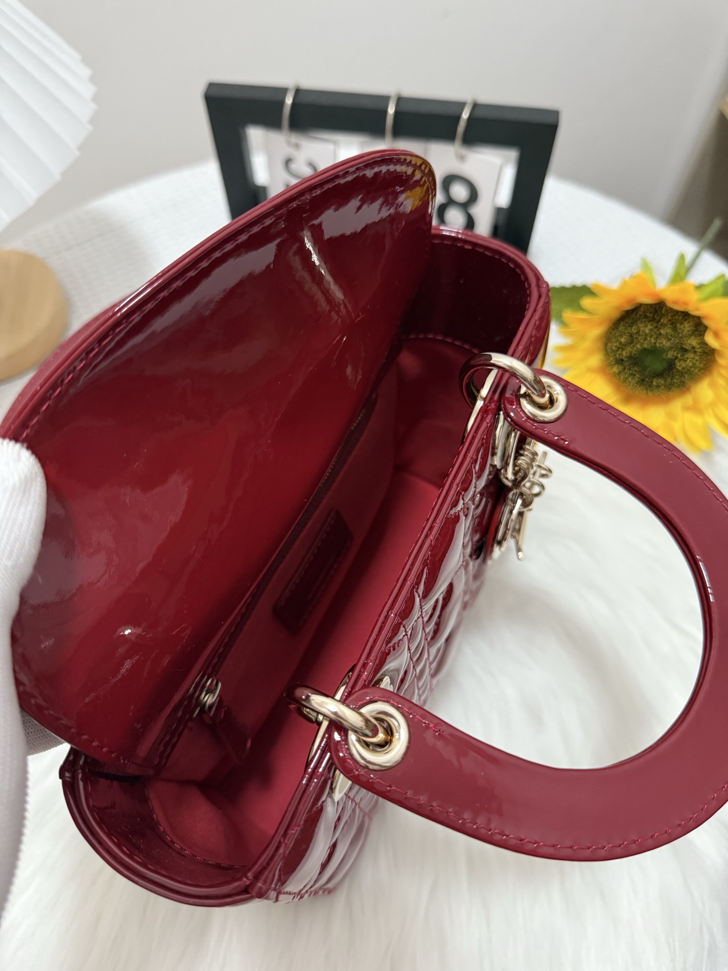 Lady Dior Bag - Cherry Red Patent Leather, Iconic Cannage Stitching, Gold Hardware 6 i1747584168405 7819 0 4