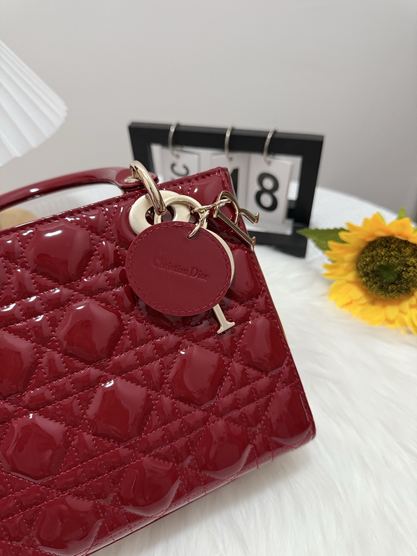 Lady Dior Bag - Cherry Red Patent Leather, Iconic Cannage Stitching, Gold Hardware 9 i1747584169285 6908 0 7