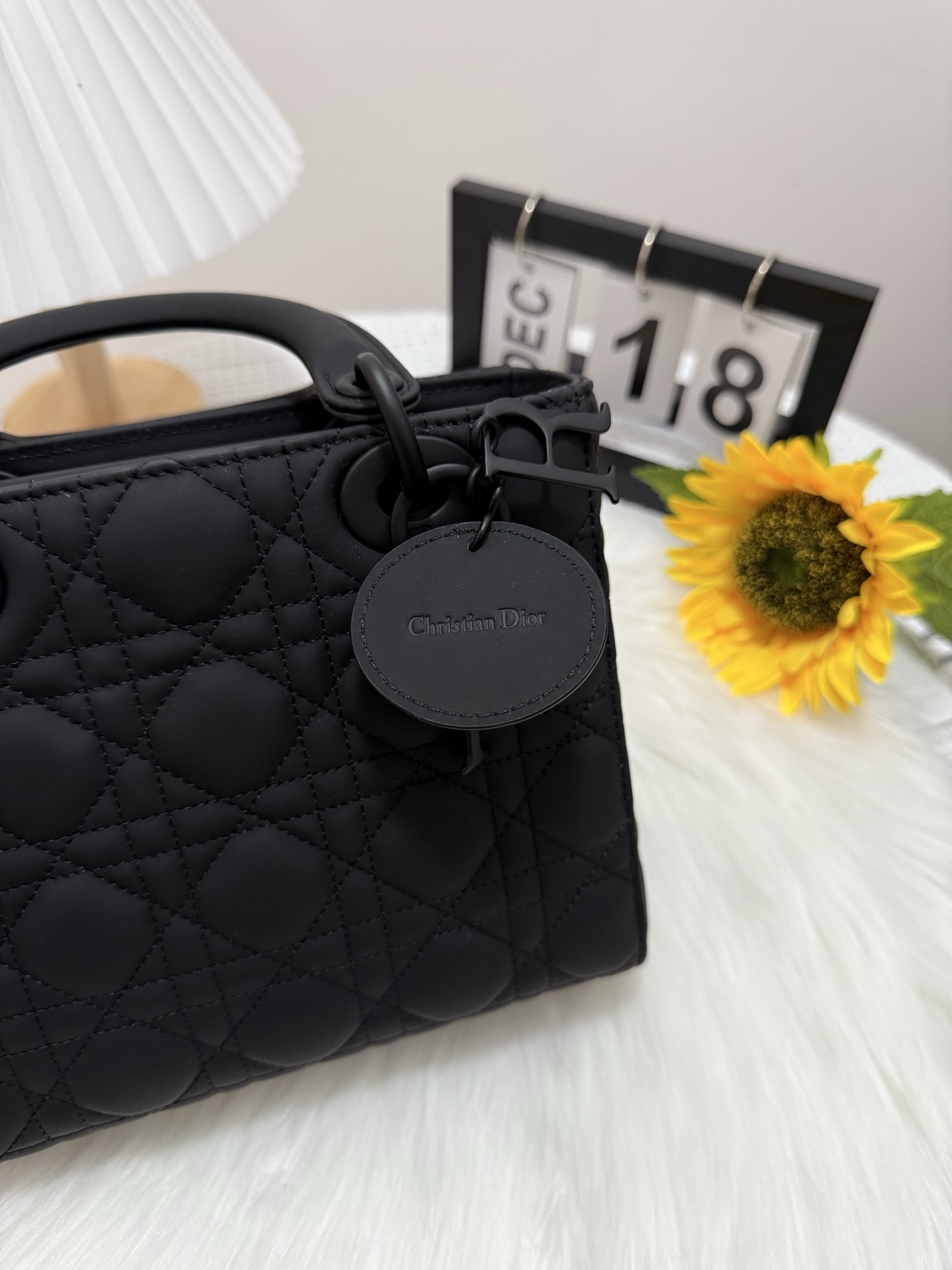Lady Dior Bag, Black Matte Finish, Iconic Cannage Stitching, Elegant Design 8 i1747584362435 6232 0 7