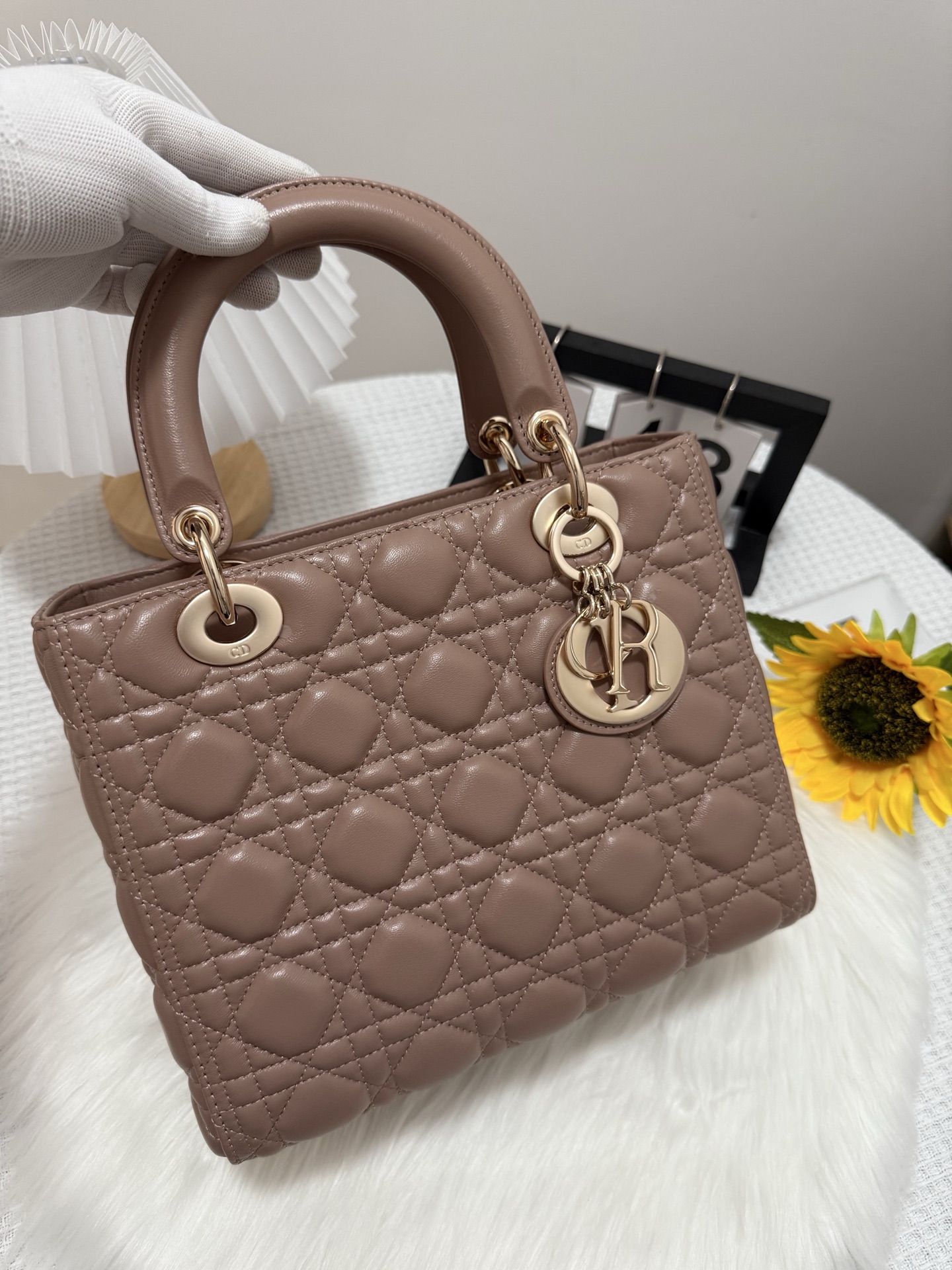 Dior Lady Dior Bag Five-Grid Flap Design, Classic Cannage Stitching, 24cm 2 i1747585963680 320 0 0
