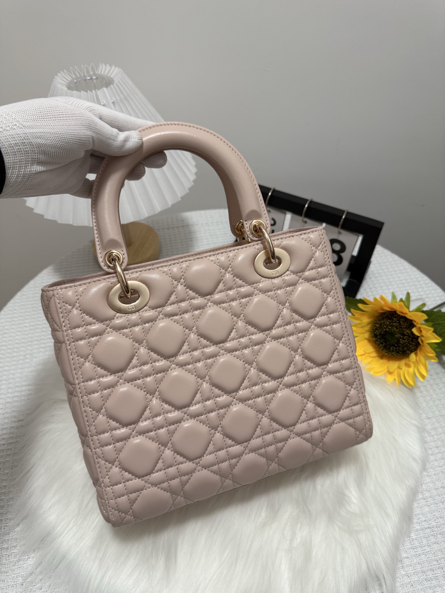 Dior Lady Dior Bag, Five-Compartment, Rouge Pink Lambskin, 24 cm 3 i1747586001419 9878 0 2
