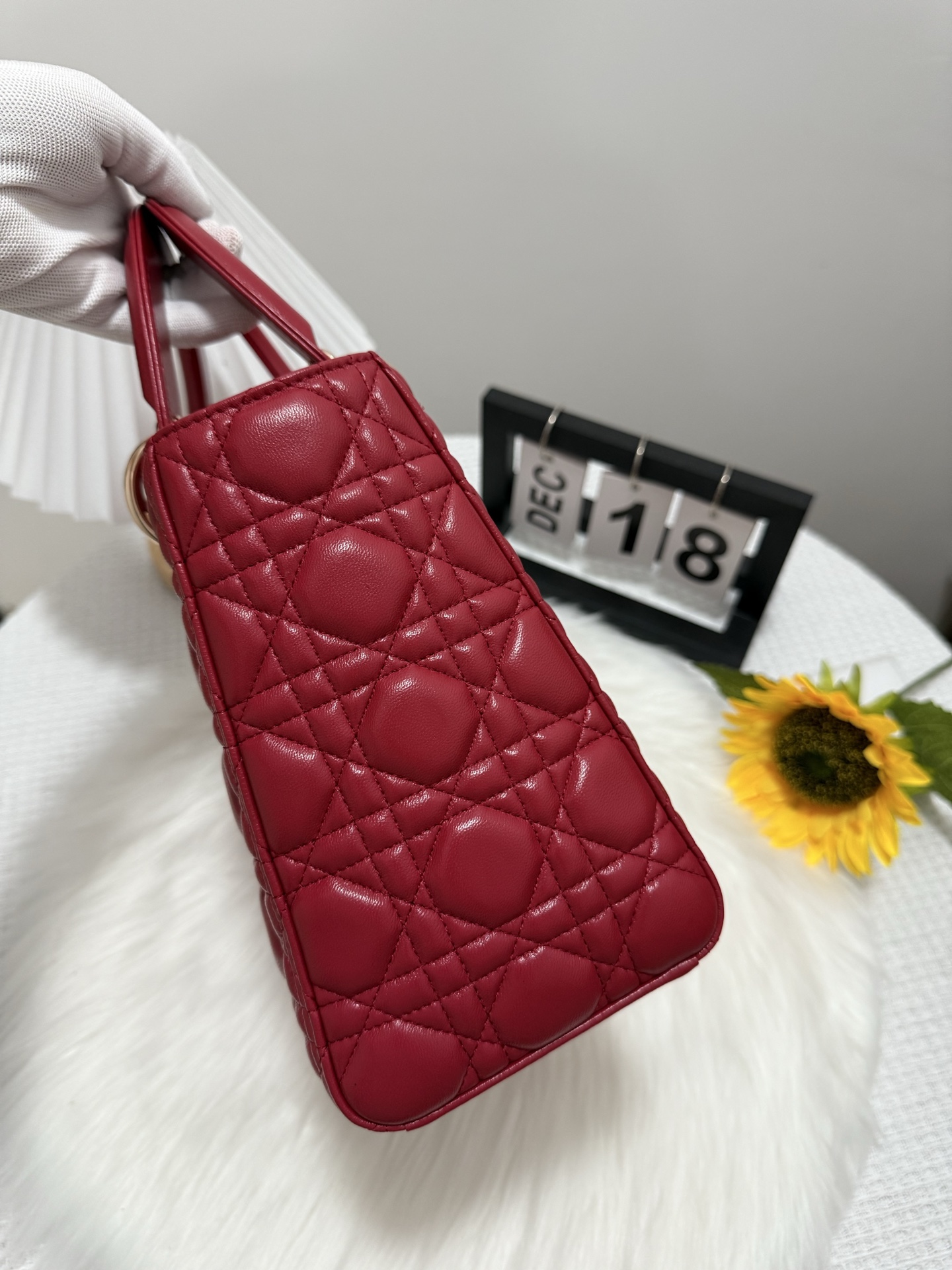 Dior Lady Five-Gusset Cherry Red Flap Bag - Classic & Updated Design 3 i1747586102415 8866 0 1