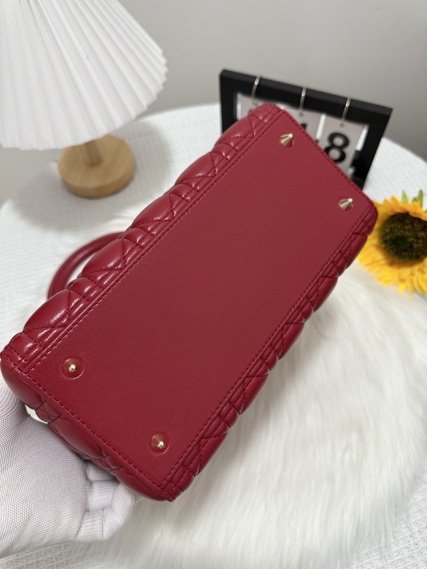 Dior Lady Five-Gusset Cherry Red Flap Bag - Classic & Updated Design 5 i1747586102499 2662 0 3