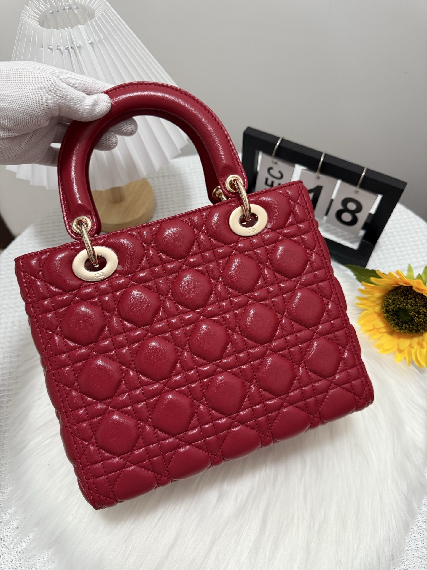 Dior Lady Five-Gusset Cherry Red Flap Bag - Classic & Updated Design 4 i1747586104654 8592 0 2