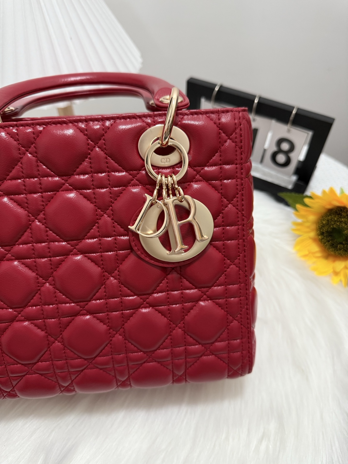 Dior Lady Five-Gusset Cherry Red Flap Bag - Classic & Updated Design 8 i1747586104790 8595 0 6
