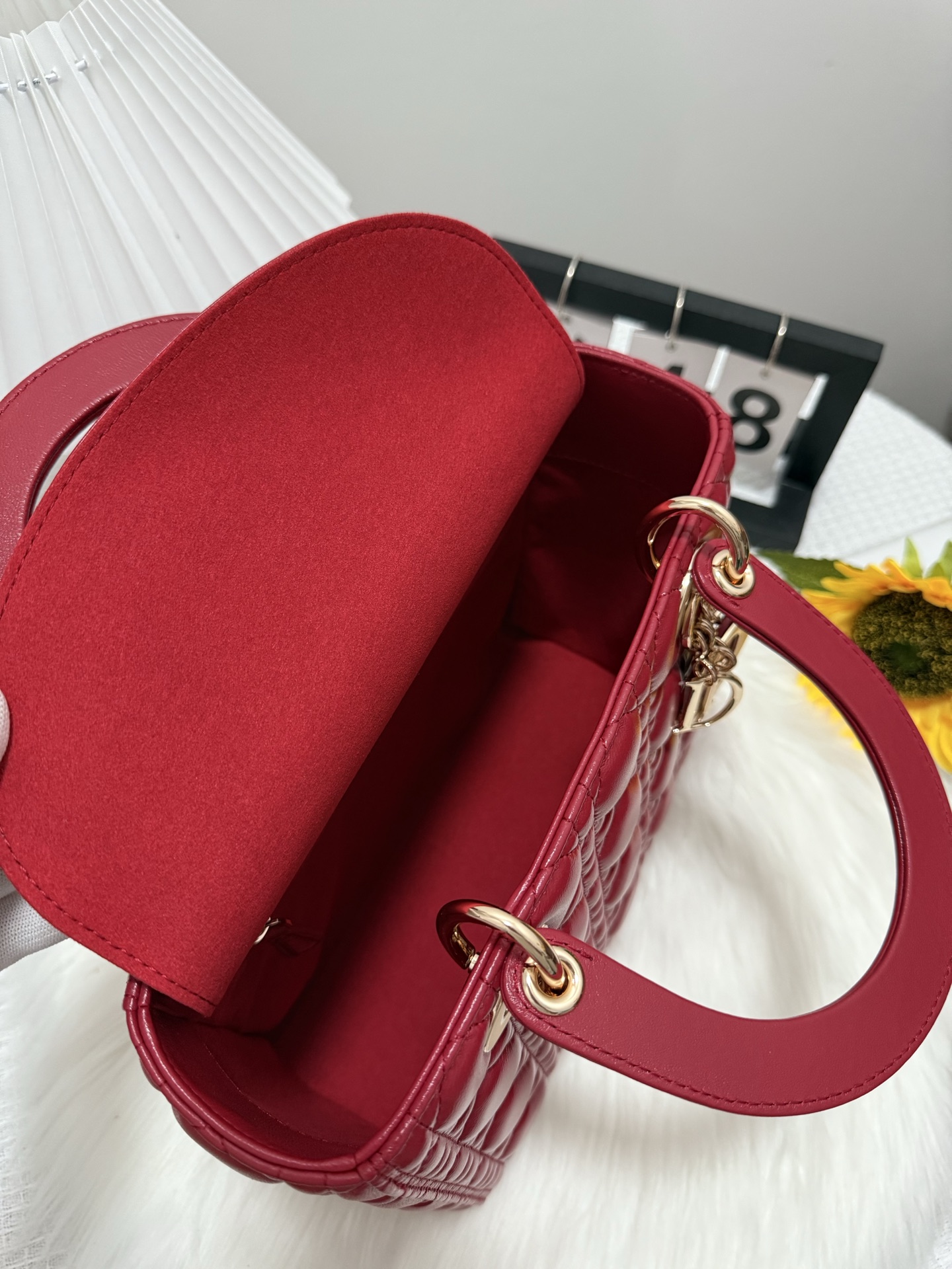 Dior Lady Five-Gusset Cherry Red Flap Bag - Classic & Updated Design 7 i1747586104820 5807 0 5