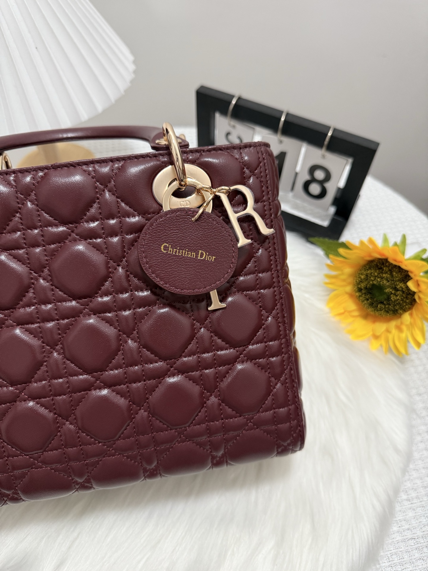 Dior Lady Dior Wine Red Quilted Leather Top Handle Bag, 24cm 8 i1747586135063 6085 0 7