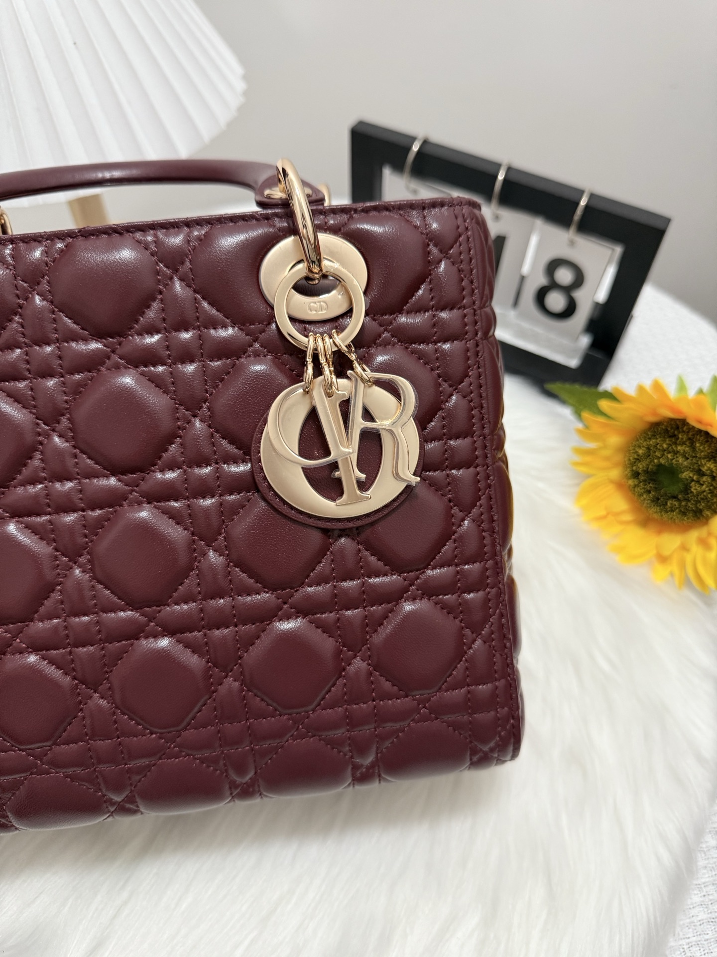 Dior Lady Dior Wine Red Quilted Leather Top Handle Bag, 24cm 7 i1747586135064 6392 0 6