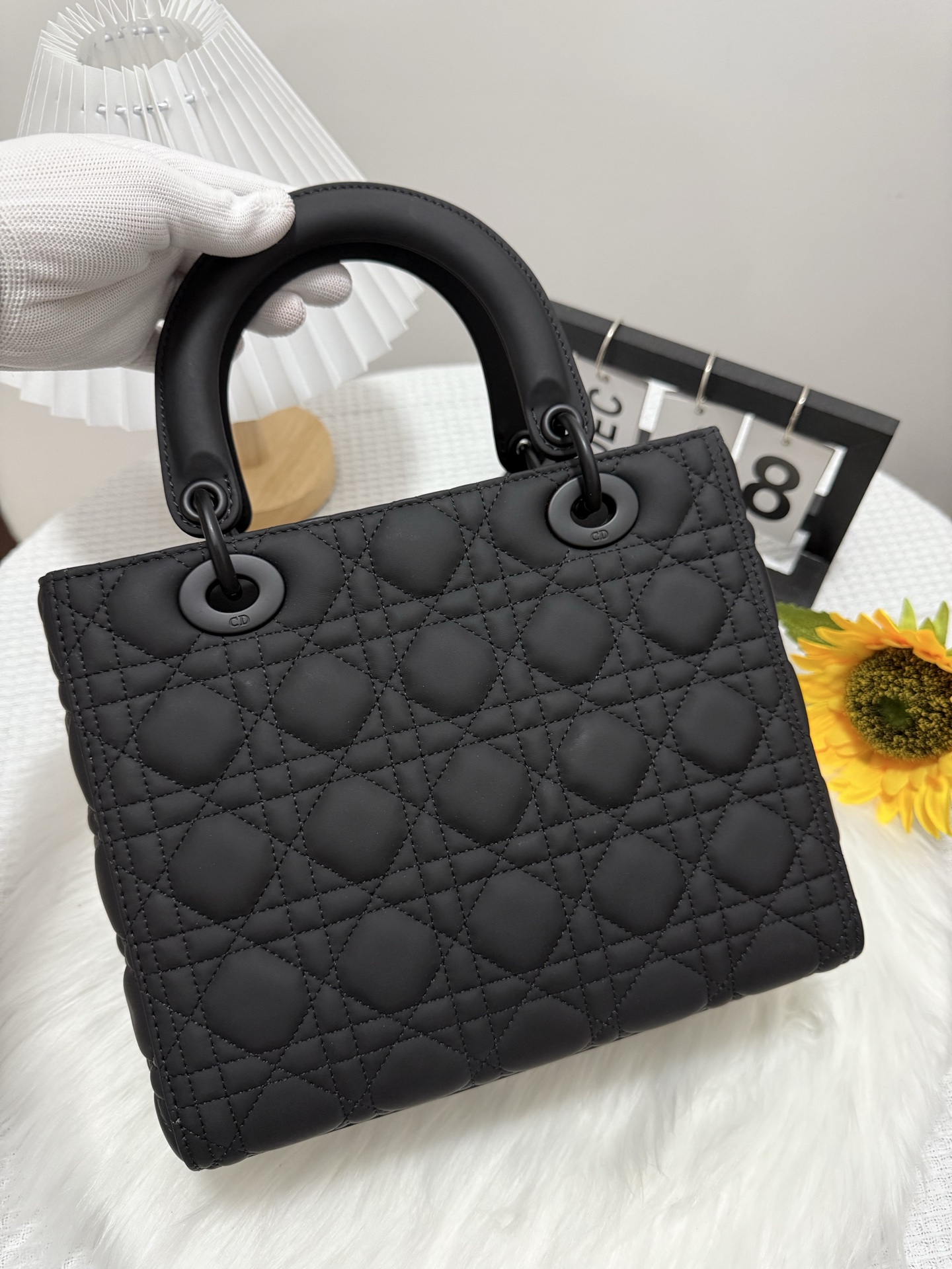 Elegant Black Lady Bag with Flap Closure & Quilted Design - 24cm 4 i1747586407383 9502 0 2