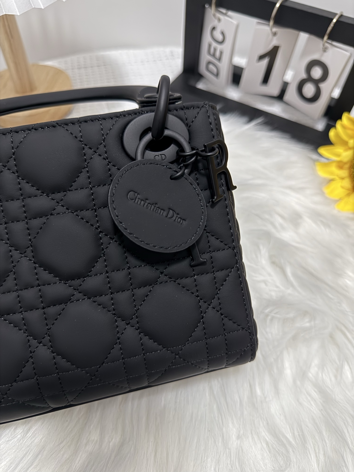 Elegant Black Lady Dior Mini Bag with Iconic Cannage Stitching and D.I.O.R. Charms 7 i1747586620286 286 0 6