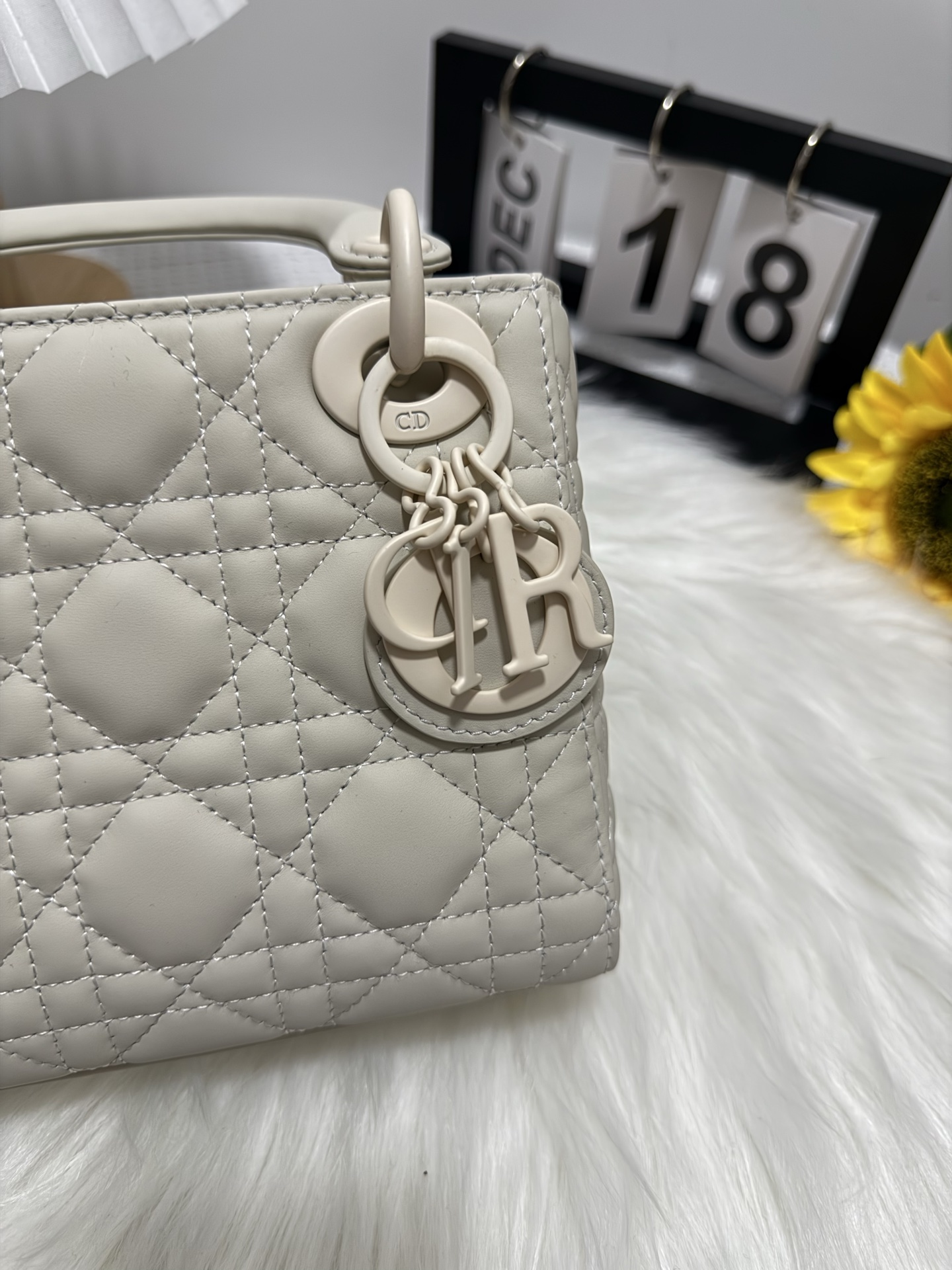 Lady Dior Mini Bag White Frosted Cannage Lambskin with Chain 8 i1747586637746 1166 0 6