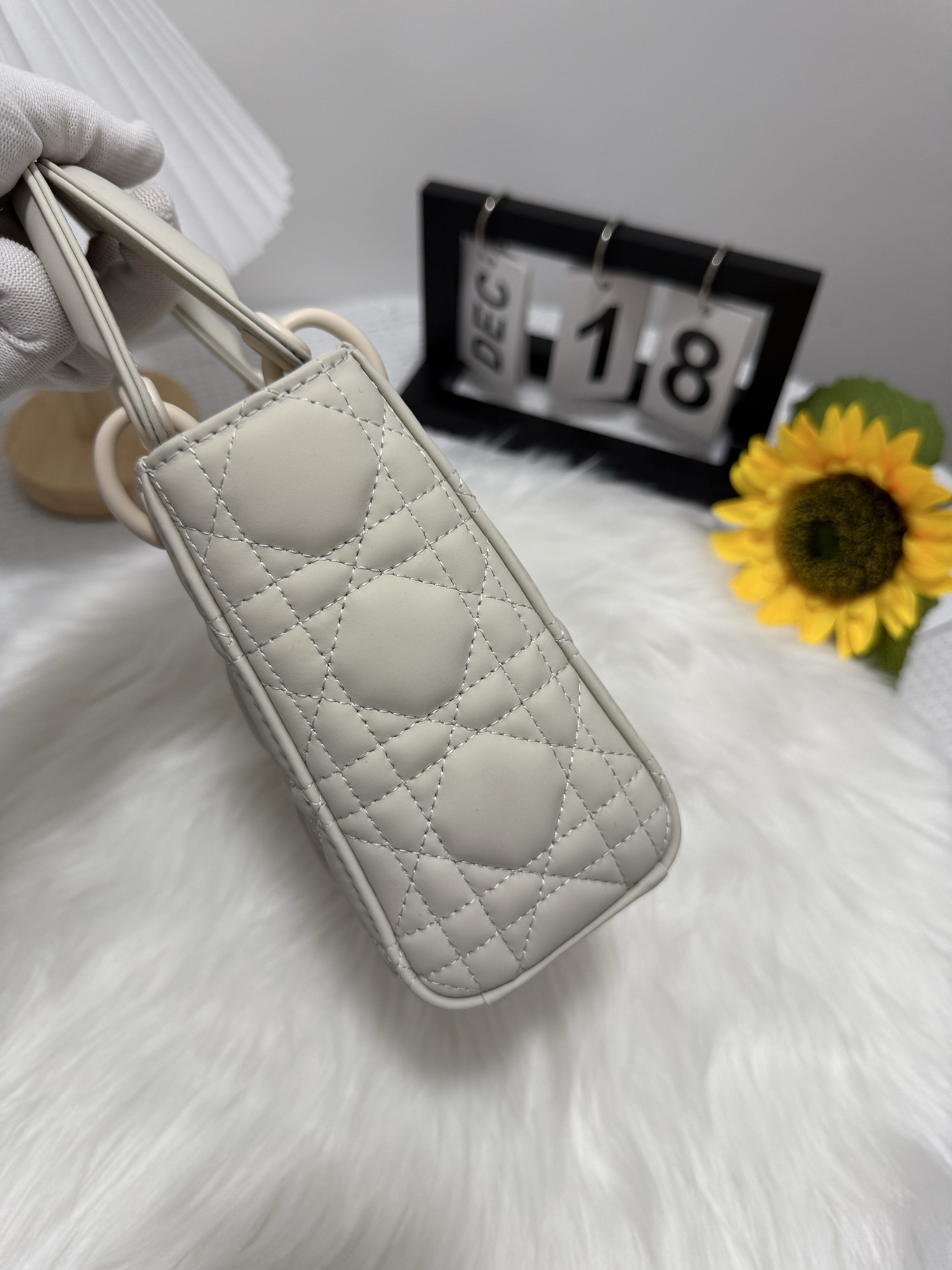 Lady Dior Mini Bag White Frosted Cannage Lambskin with Chain 3 i1747586637956 2836 0 1